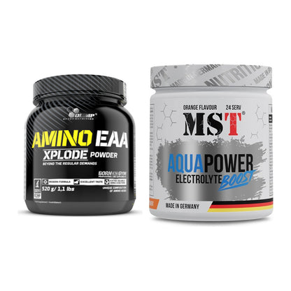 Intra-Workout-Set: Olimp Amino EAA Xplode + MST Aqua Power – alle enthaltenen Artikel
