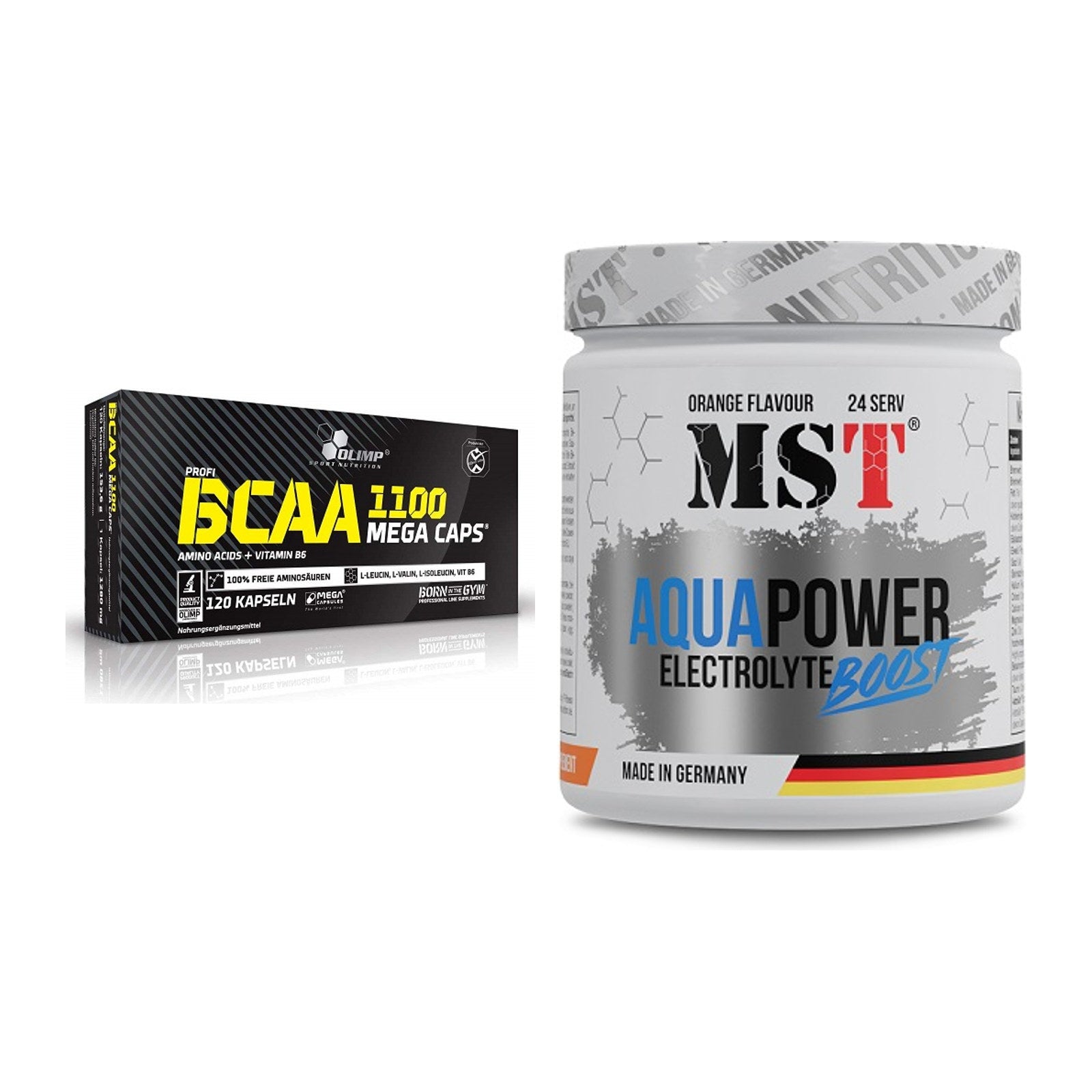 Intra-Workout-Set: Olimp BCAA Mega Caps + MST Aqua Power – alle enthaltenen Artikel