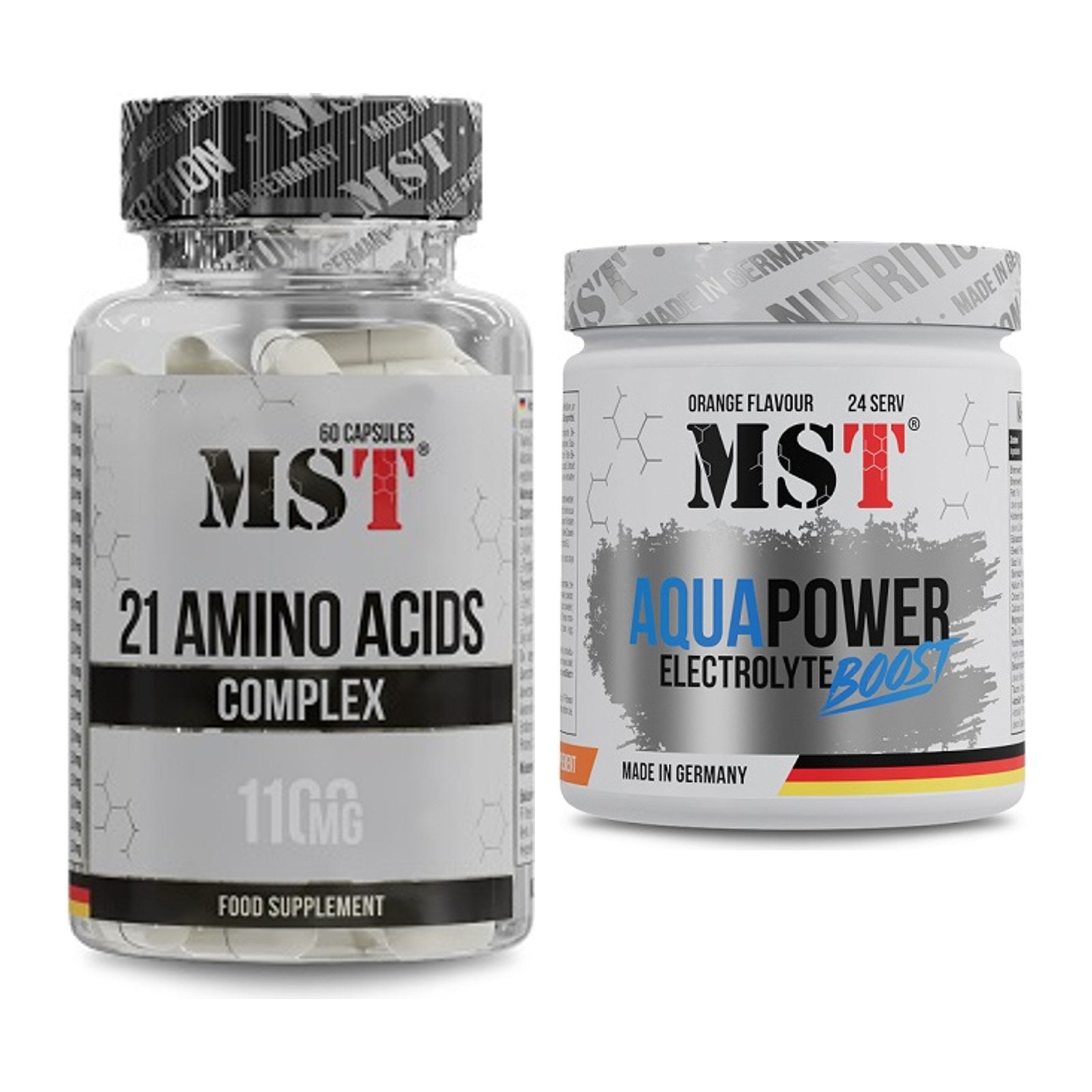 Intra-Workout-Set: MST 21 Amino Acids + MST Aqua Power – alle enthaltenen Artikel