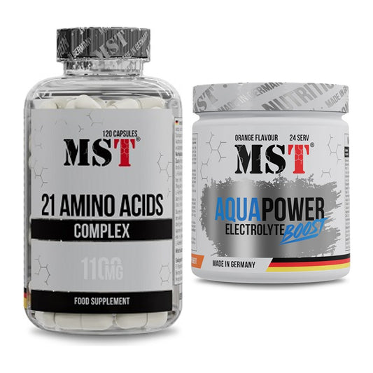 Intra-Workout-Set: MST 21 Amino Acids + MST Aqua Power – alle enthaltenen Artikel