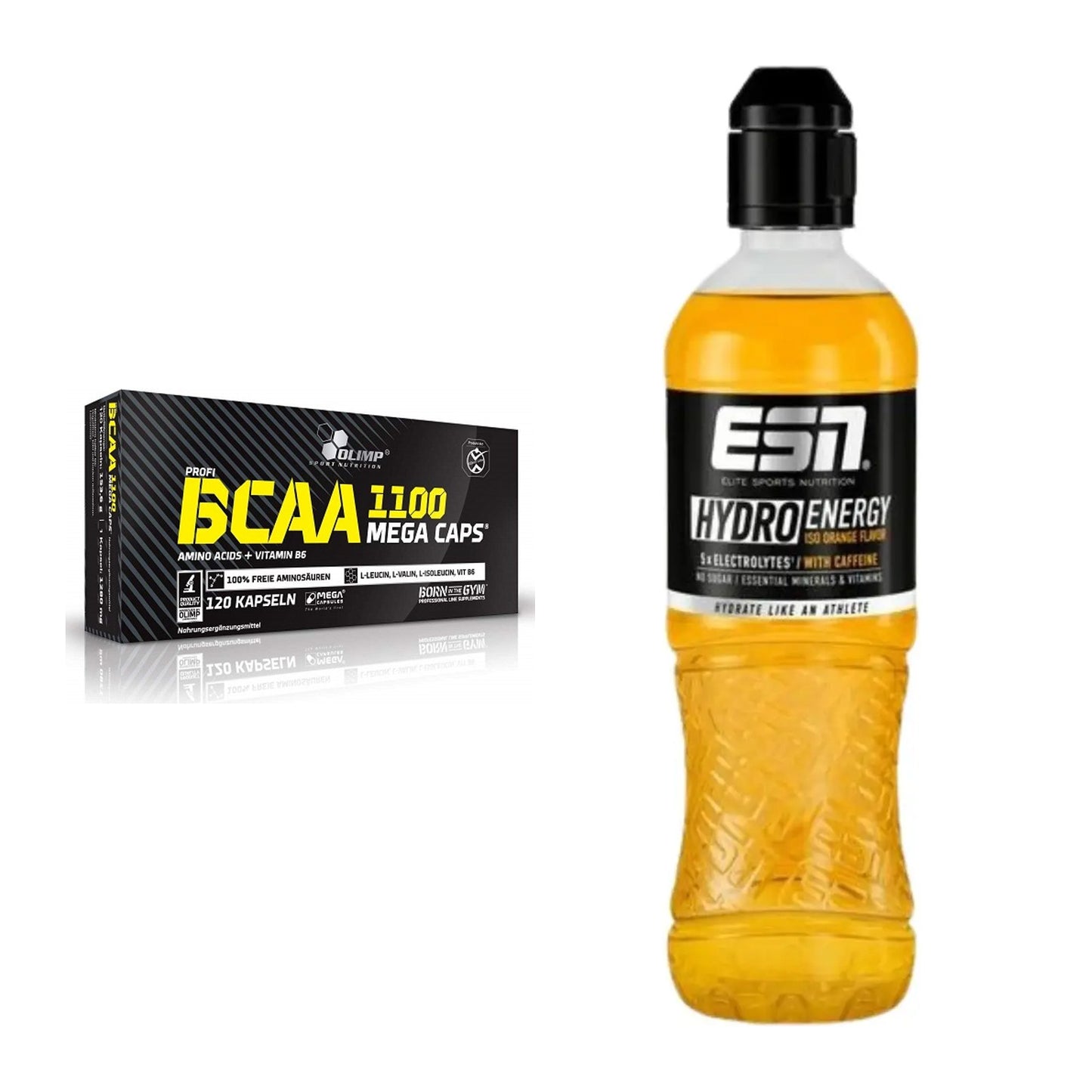 Intra-Workout-Set: Olimp BCAA Mega Caps + ESN HydroEnergy – alle enthaltenen Artikel