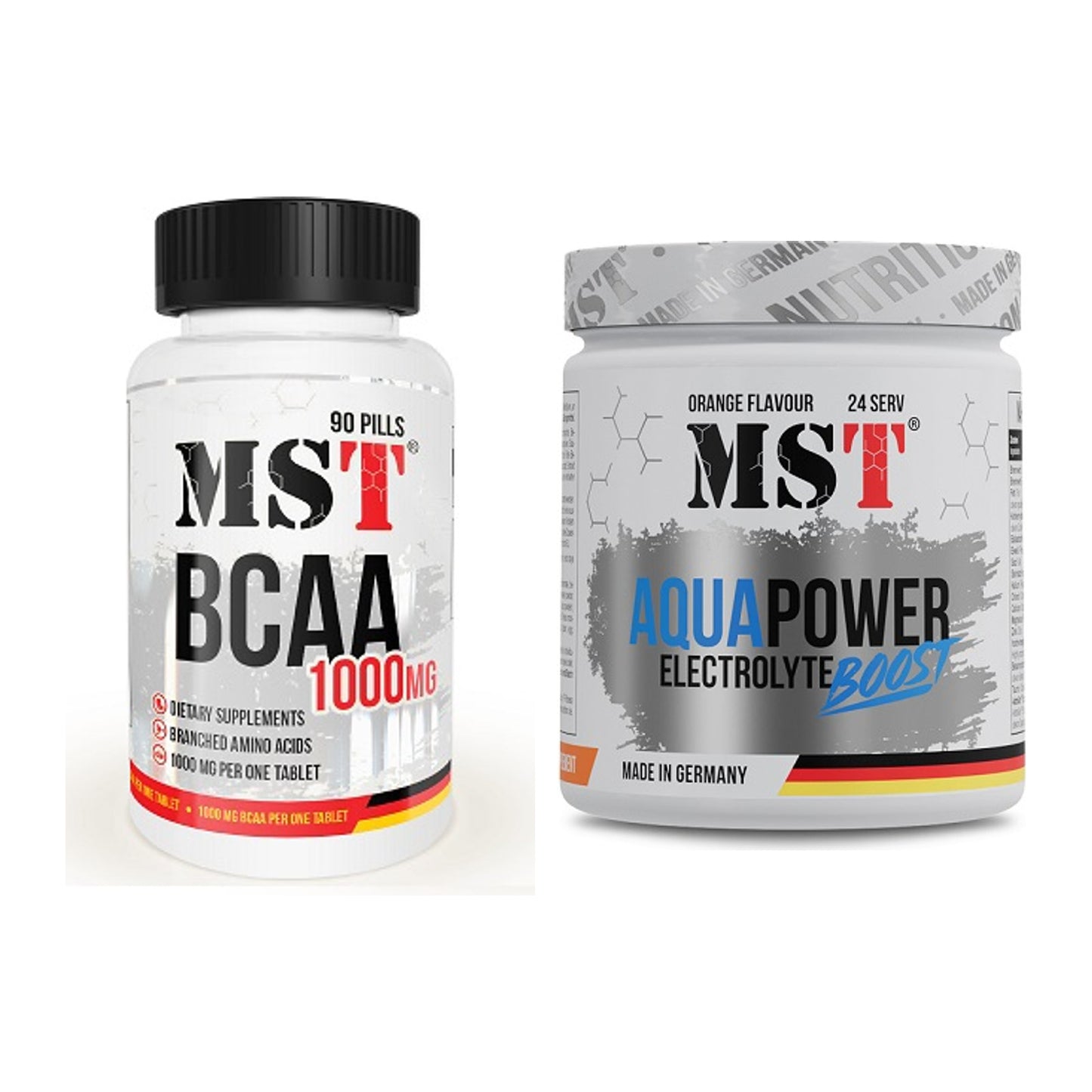 Intra-Workout-Set: MST BCAA 1000 (90 Tabl.) + MST Aqua Power – alle enthaltenen Artikel