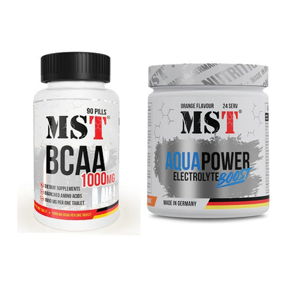 Intra-Workout-Set: MST BCAA 1000 (90 Tabl.) + MST Aqua Power – alle enthaltenen Artikel