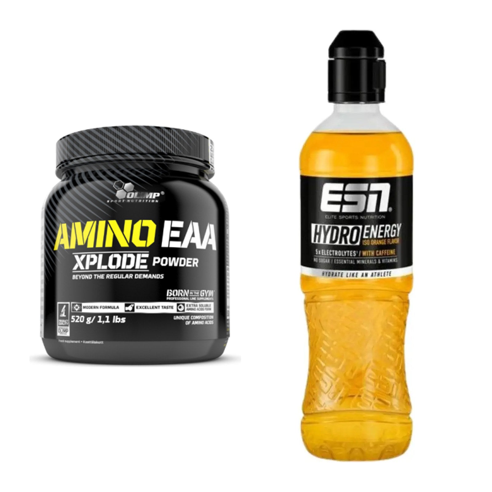 Intra-Workout-Set: Olimp Amino EAA Xplode + ESN HydroEnergy – alle enthaltenen Artikel
