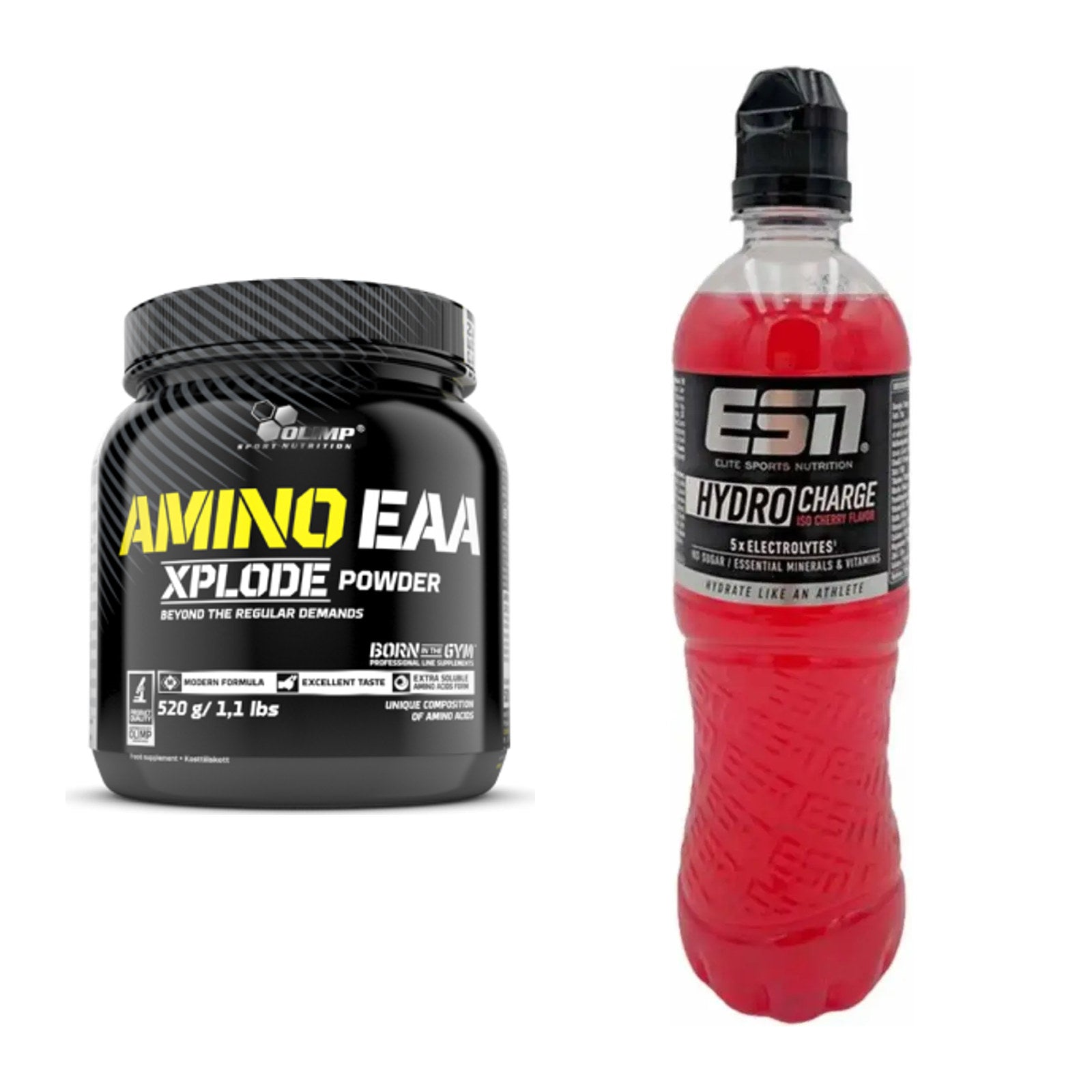 Intra-Workout-Set: Olimp Amino EAA Xplode + ESN HydroCharge – alle enthaltenen Artikel
