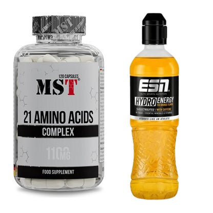 Intra-Workout-Set: MST 21 Amino Acids + ESN HydroEnergy (Elektrolyte) – alle enthaltenen Artikel