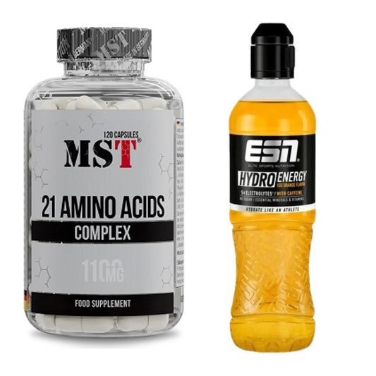 Intra-Workout-Set: MST 21 Amino Acids + ESN HydroEnergy (Elektrolyte) – alle enthaltenen Artikel