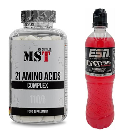 Intra-Workout-Set: MST 21 Amino Acids + ESN HydroCharge (Elektrolyte) – alle enthaltenen Artikel