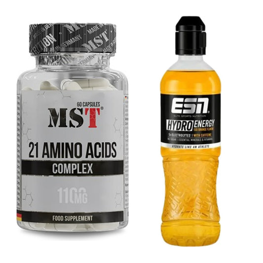 Intra-Workout-Set: MST 21 Amino Acids + ESN HydroEnergy (Elektrolyte) – alle enthaltenen Artikel
