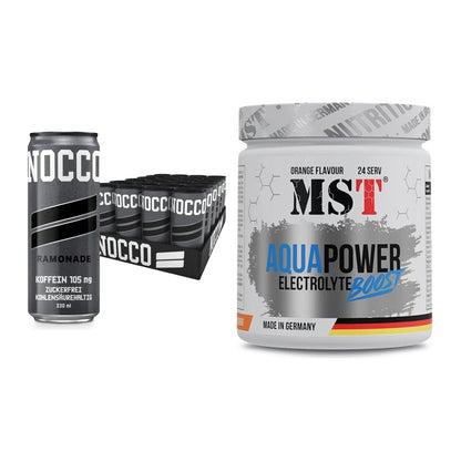 Intra-Workout-Set: Nocco BCAA Drink 24 x + MST Aqua Power – alle enthaltenen Artikel