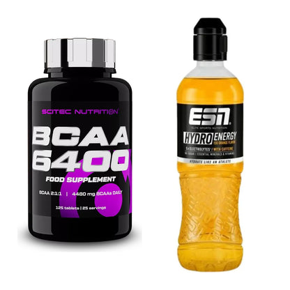 Intra-Workout-Set: Scitec BCAA 6400 + ESN HydroEnergy (Elektrolyte) – alle enthaltenen Artikel