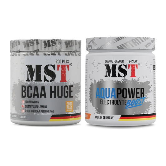 Intra-Workout-Set: MST BCAA Huge 200 Tabl./ + MST Aqua Power – alle enthaltenen Artikel