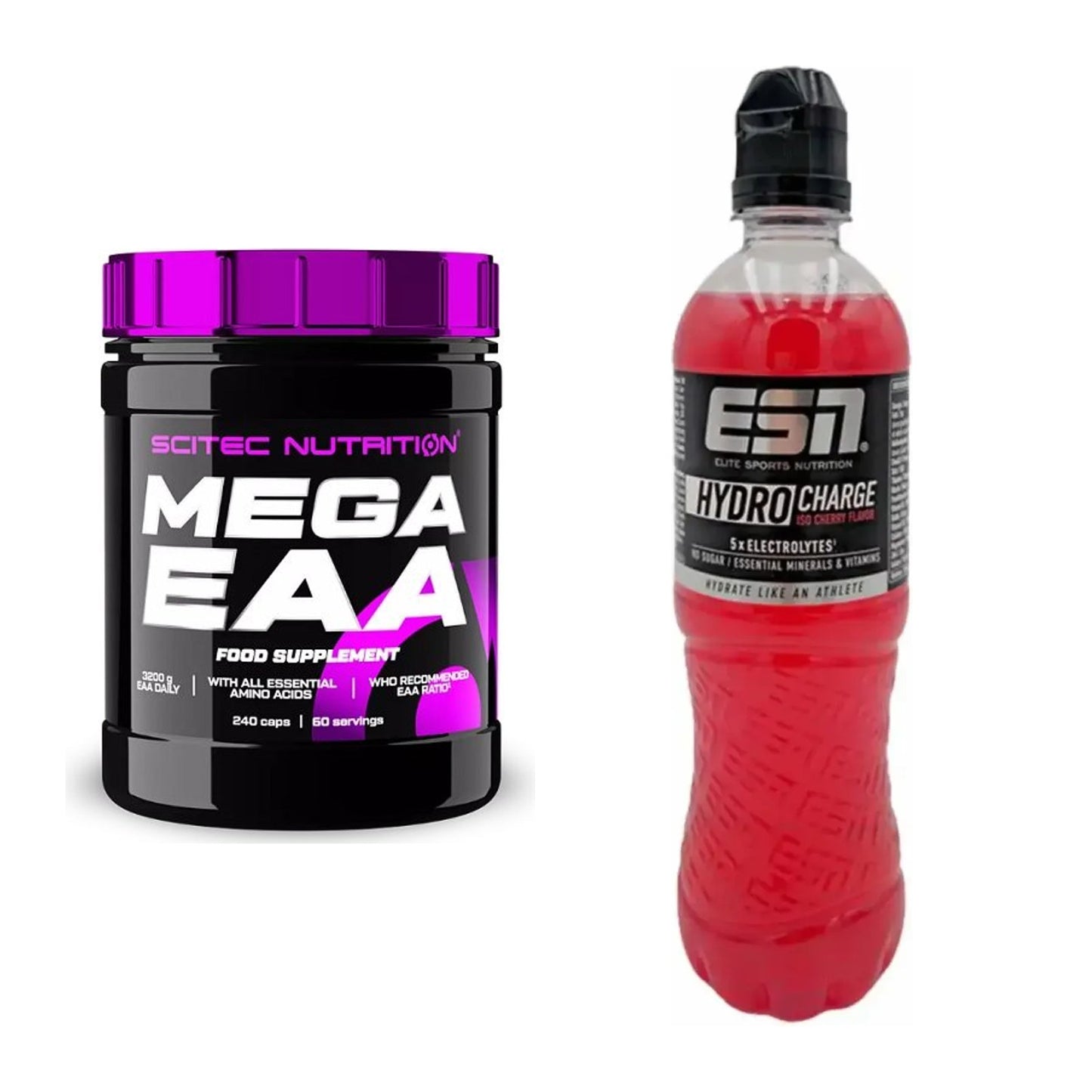 Intra-Workout-Set: Scitec Mega EAA + ESN HydroCharge (Elektrolyte) – alle enthaltenen Artikel