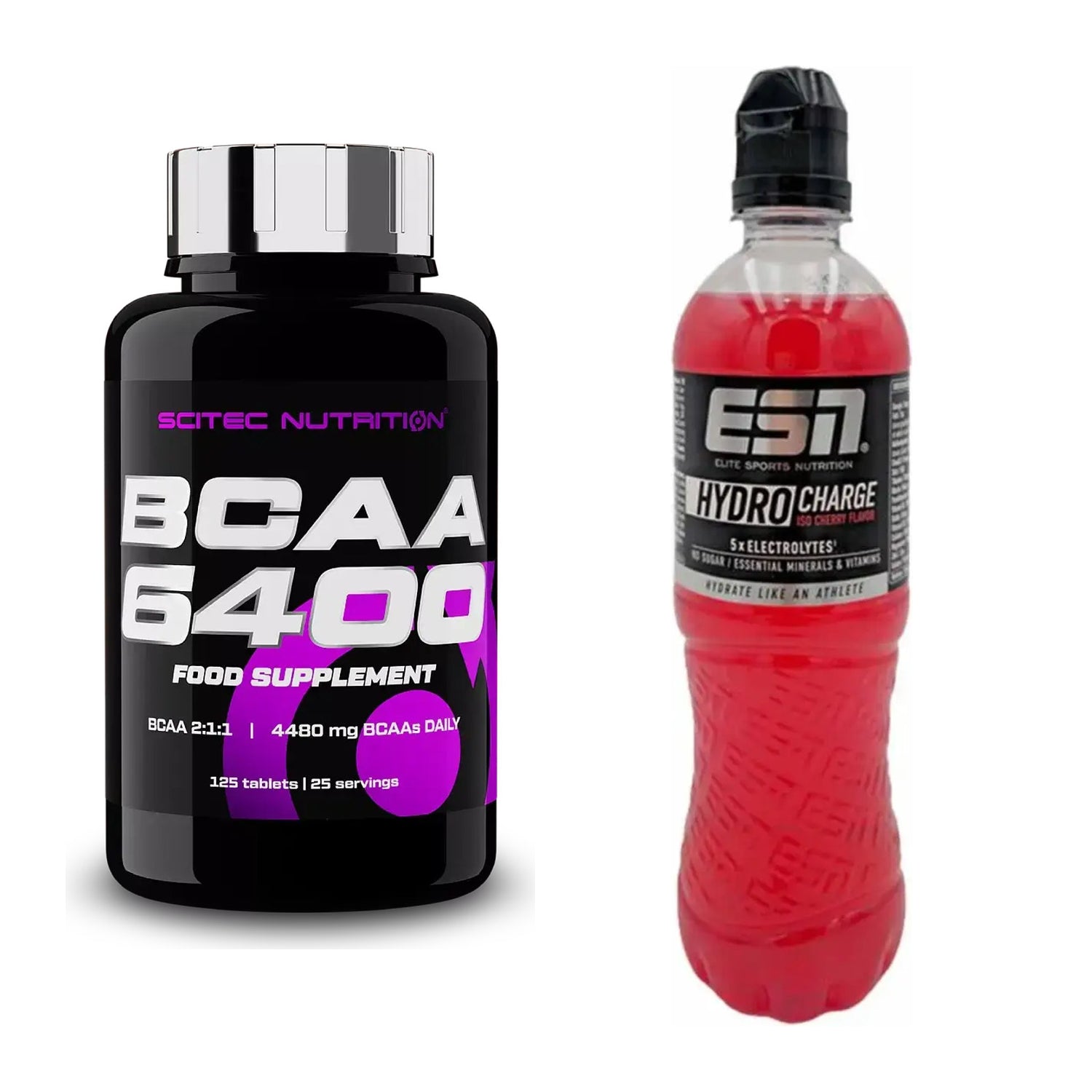 Intra-Workout-Set: Scitec BCAA 6400 + ESN HydroCharge (Elektrolyte) – alle enthaltenen Artikel