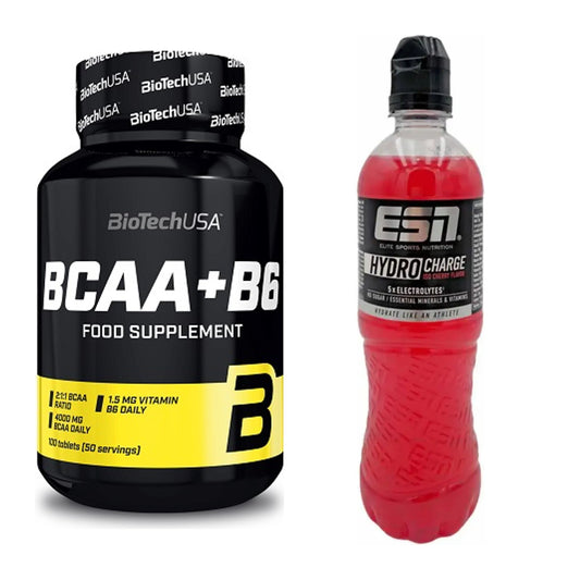 Intra-Workout-Set: BioTech BCAA+B6 100 Tabl + ESN HydroCharge – alle enthaltenen Artikel