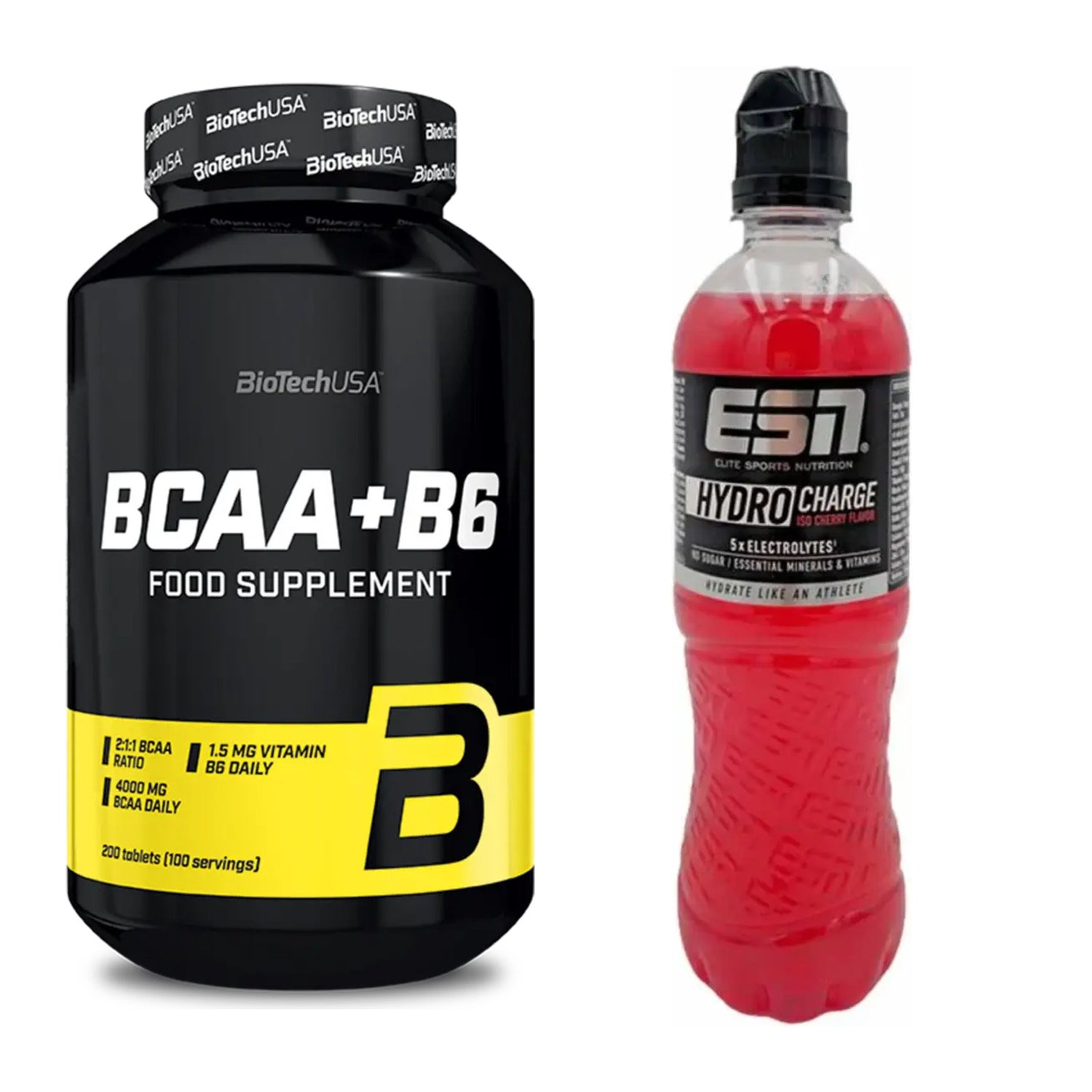 Intra-Workout-Set: BioTech BCAA+B6 200 Tabl + ESN HydroCharge – alle enthaltenen Artikel