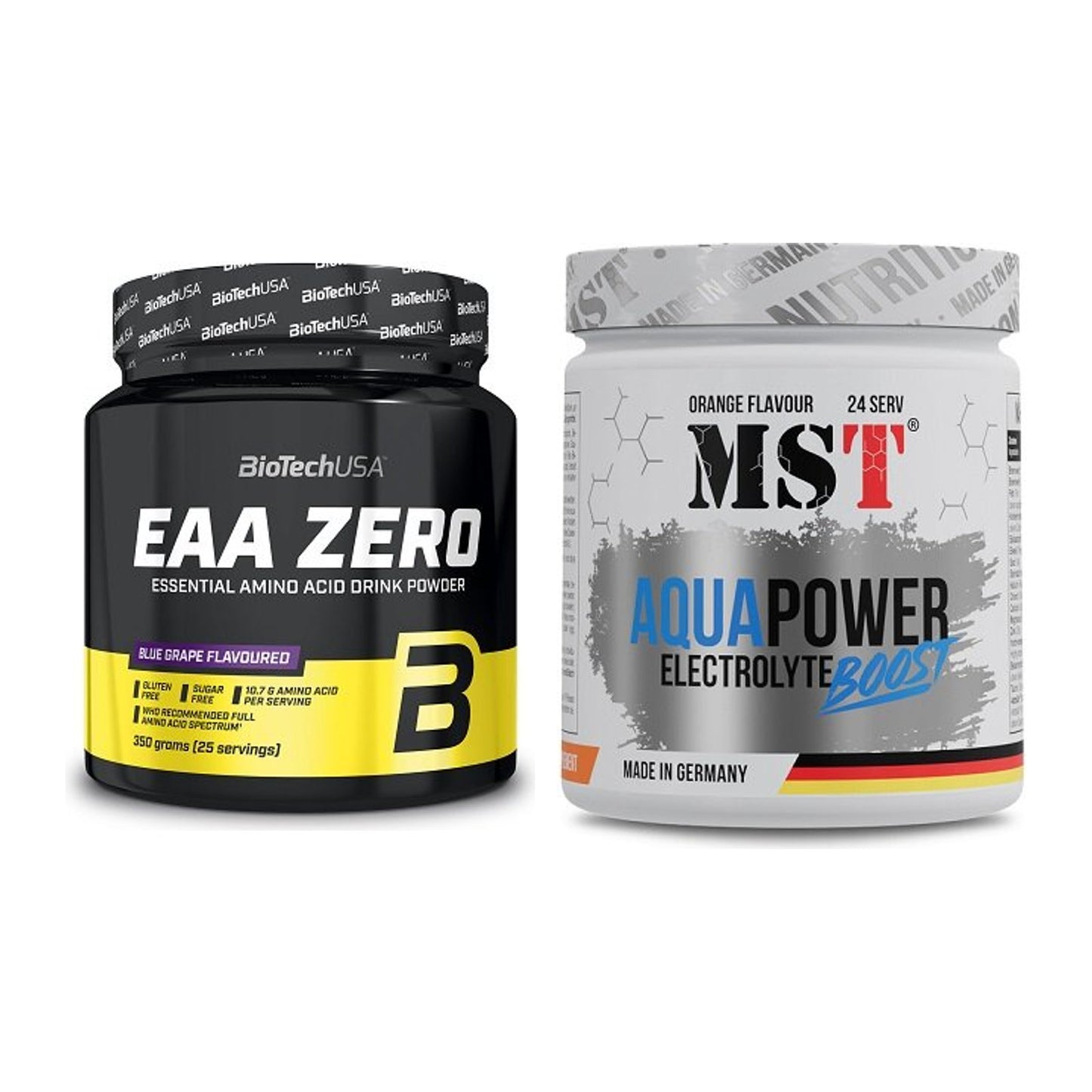 Intra-Workout-Set: BioTech EAA Zero + MST Aqua Power Electrolyte Boost – alle enthaltenen Artikel