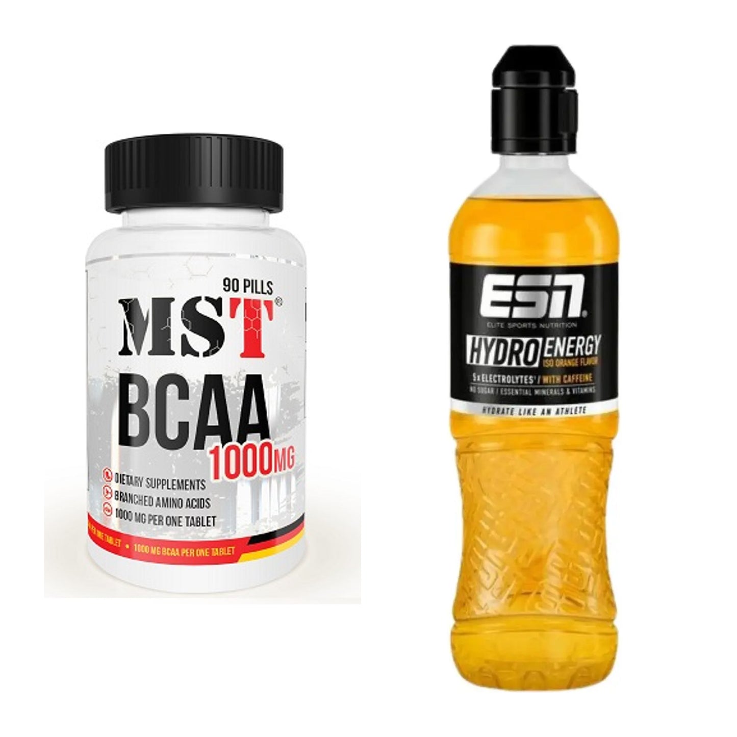 Intra-Workout-Set: MST BCAA 1000 (90 Tabl.) + ESN HydroEnergy – alle enthaltenen Artikel