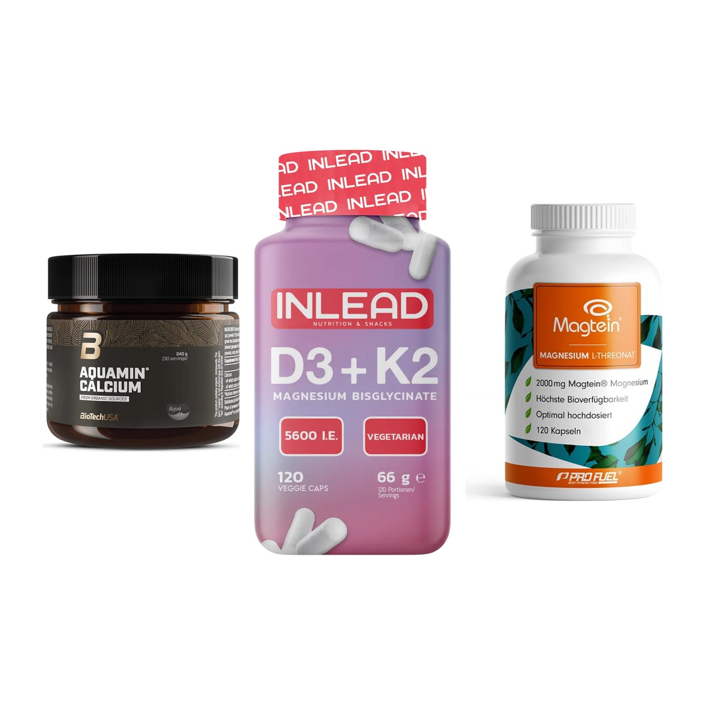 Calcium, Vitamin D & Magnesium: BioTech Aquamin Calcium + 2 weitere – alle enthaltenen Artikel