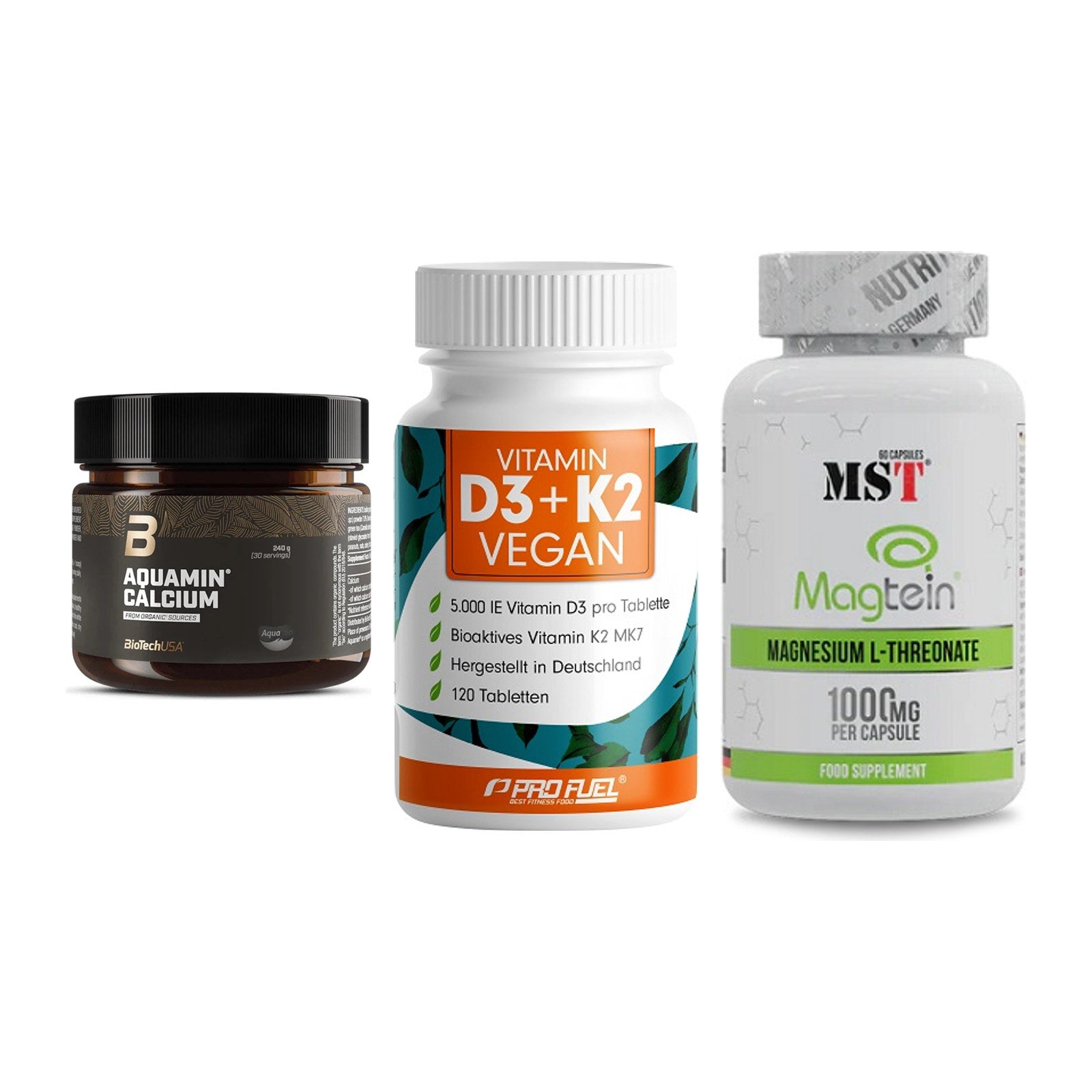 Calcium, Vitamin D & Magnesium: BioTech Aquamin Calcium + 2 weitere – alle enthaltenen Artikel