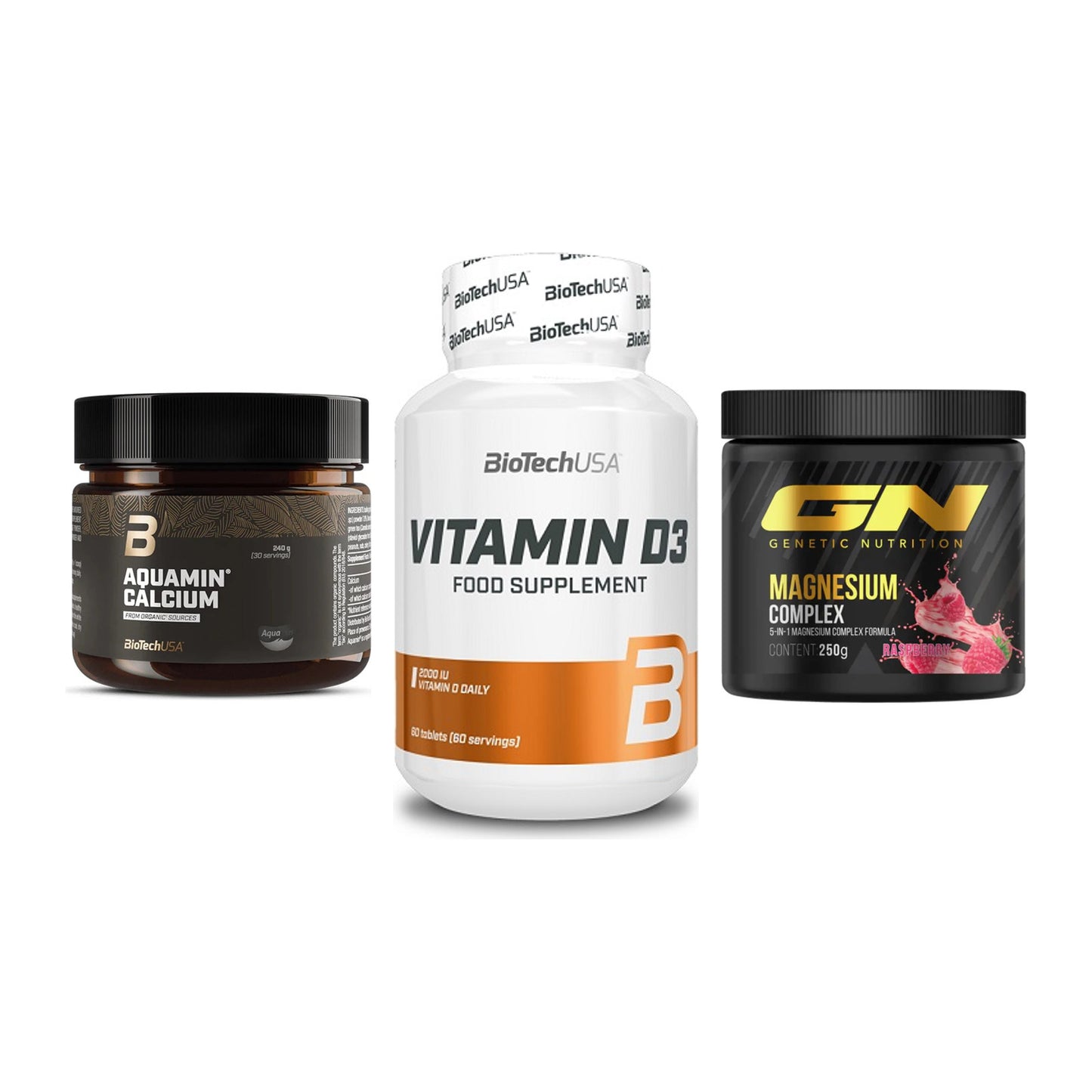 Calcium, Vitamin D & Magnesium: BioTech Aquamin Calcium + 2 weitere – alle enthaltenen Artikel