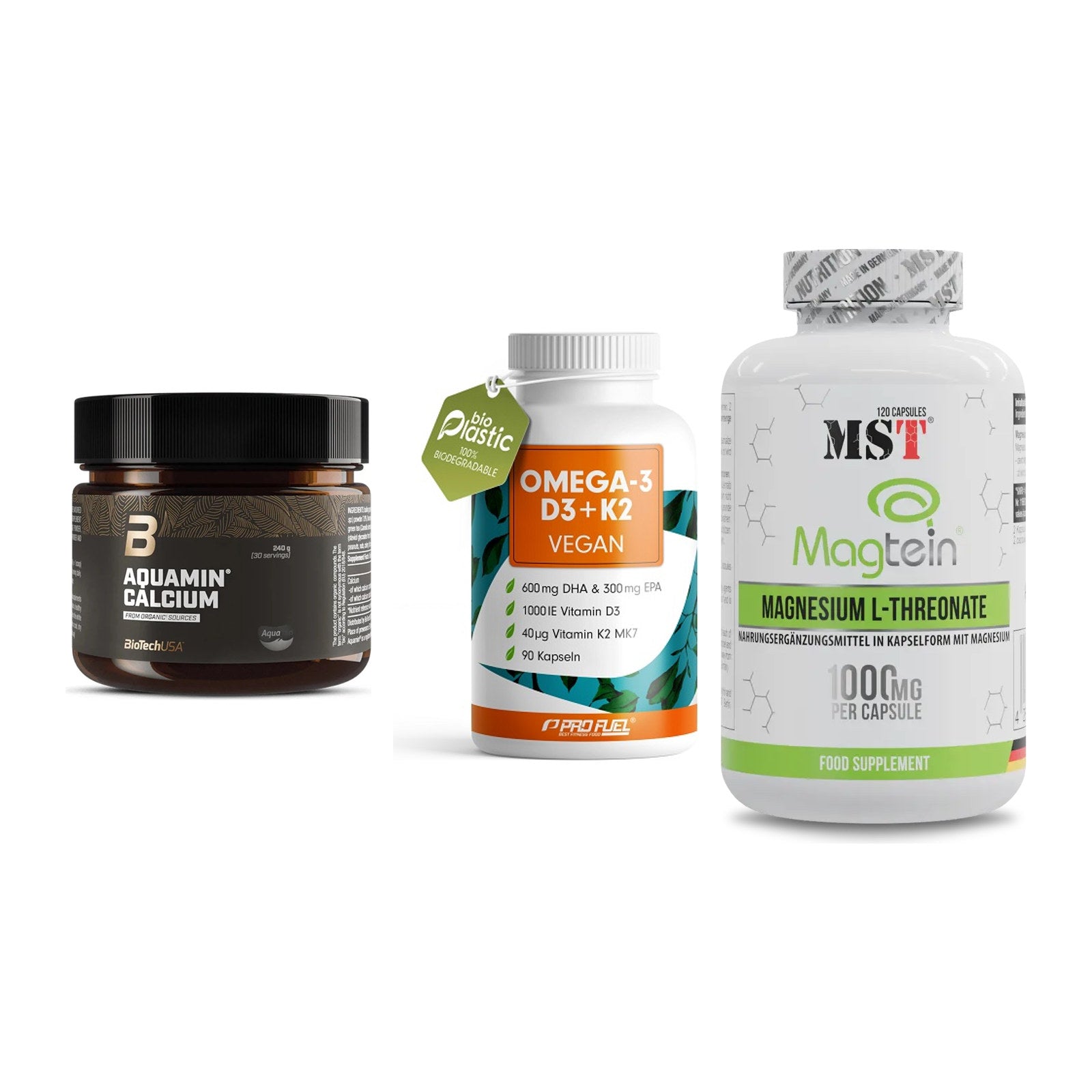 Calcium, Vitamin D & Magnesium: BioTech Aquamin Calcium + 2 weitere – alle enthaltenen Artikel