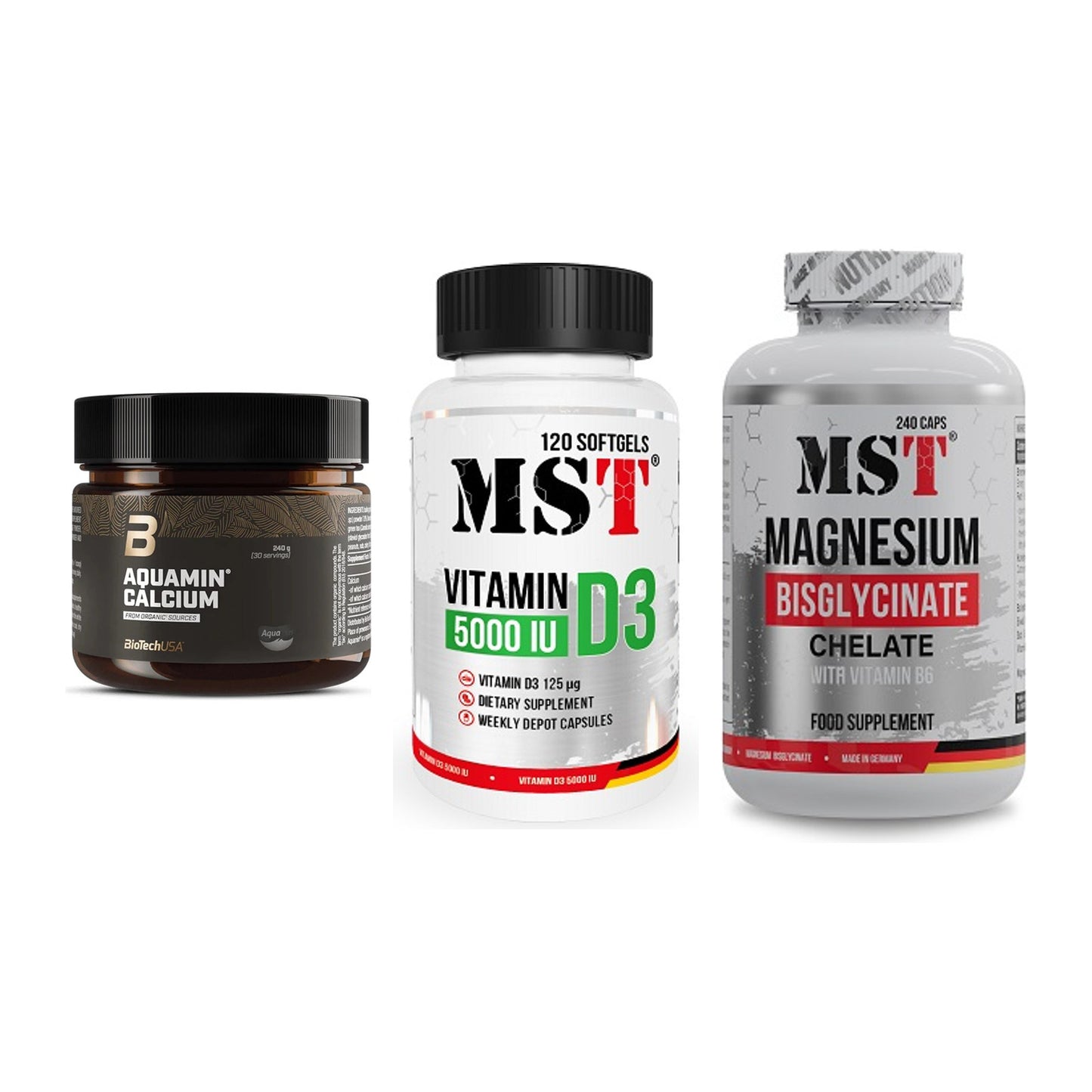 Calcium, Vitamin D & Magnesium: BioTech Aquamin Calcium + 2 weitere – alle enthaltenen Artikel