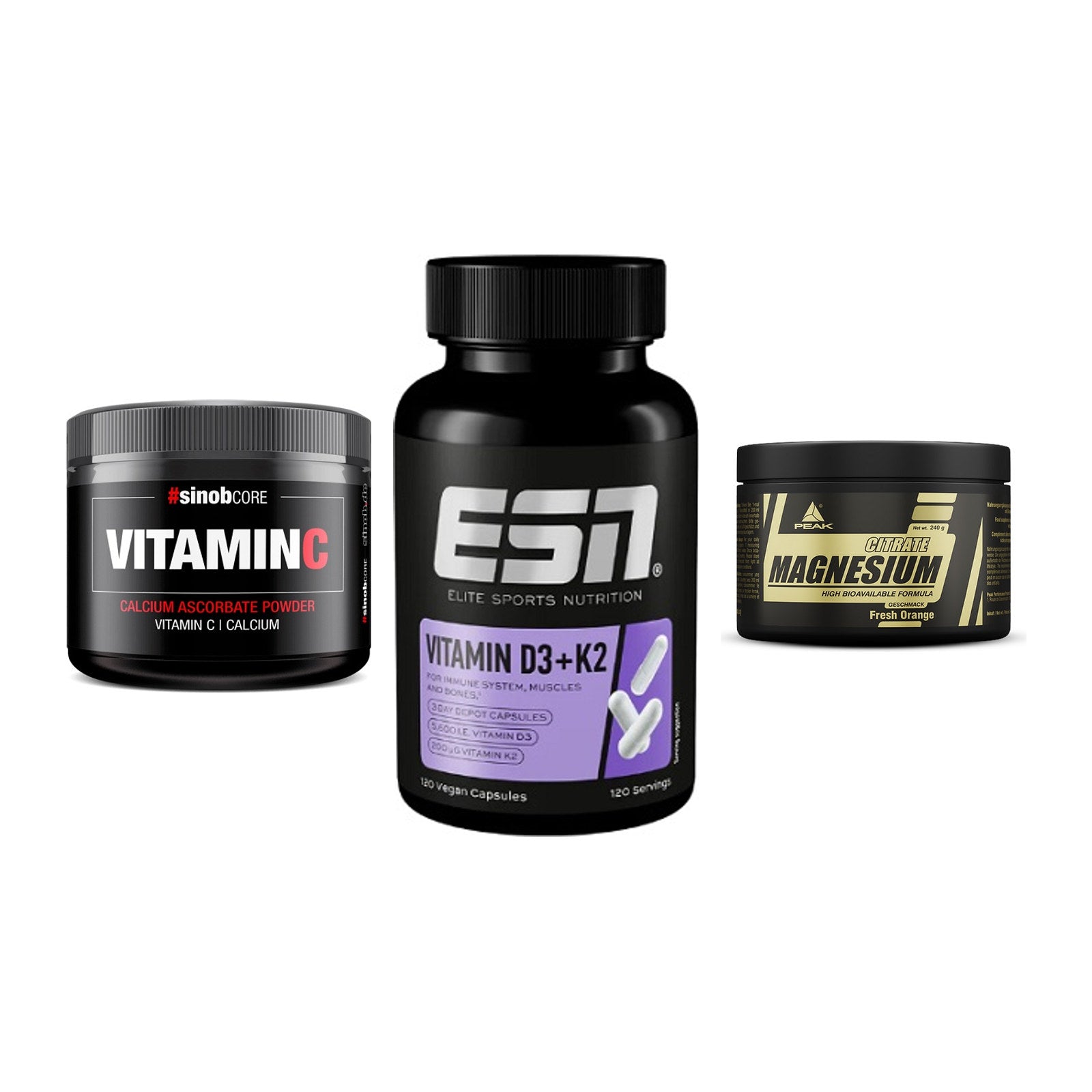Calcium, Vitamin D & Magnesium: Sinob Vitamin C Calcium + 2 weitere – alle enthaltenen Artikel