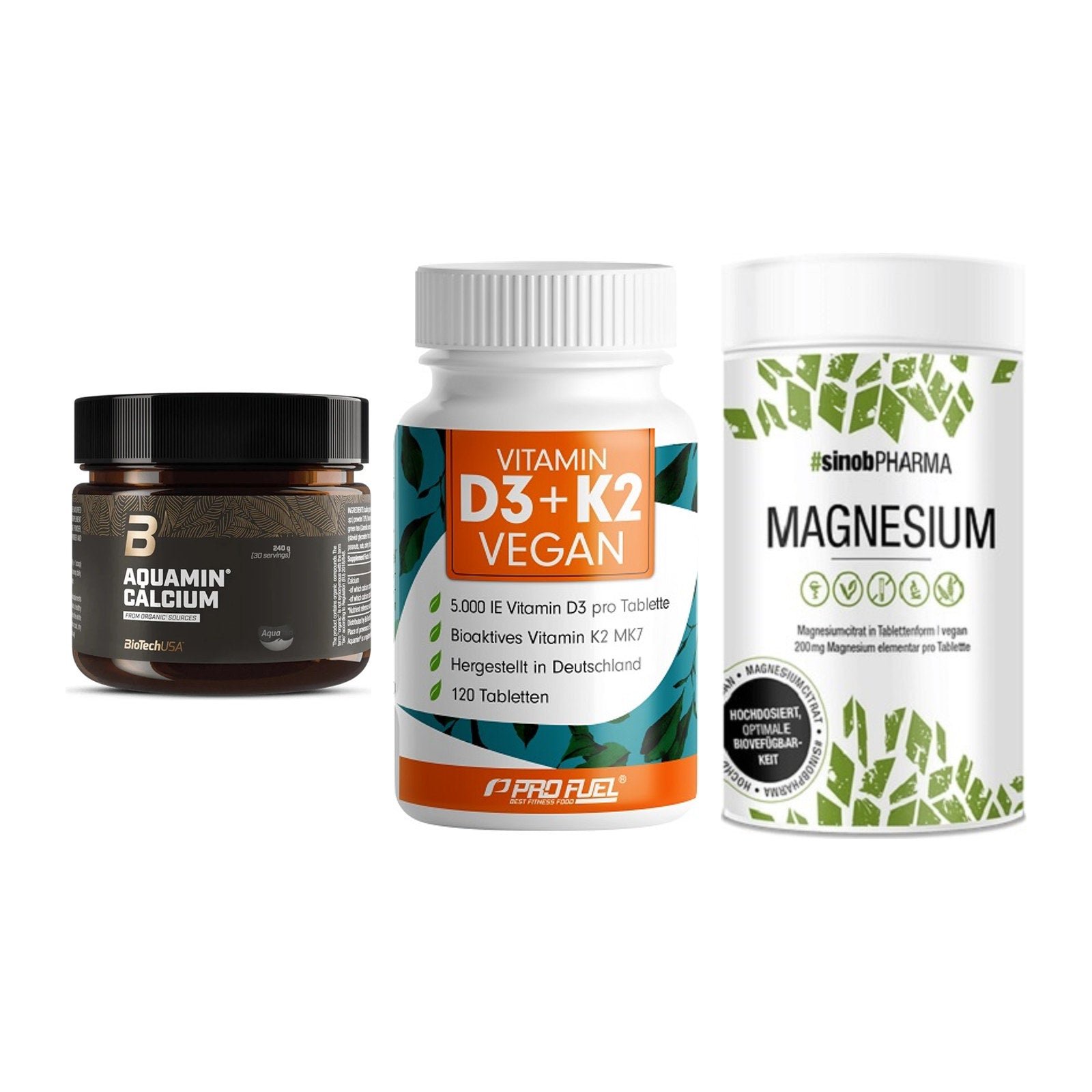 Calcium, Vitamin D & Magnesium: BioTech Aquamin Calcium + 2 weitere – alle enthaltenen Artikel
