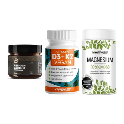 Calcium, Vitamin D & Magnesium: BioTech Aquamin Calcium + 2 weitere – alle enthaltenen Artikel