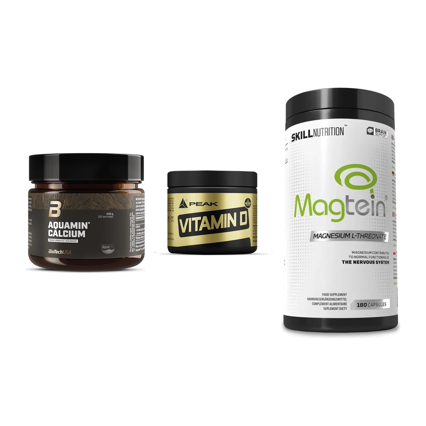 Calcium, Vitamin D & Magnesium: BioTech Aquamin Calcium + 2 weitere – alle enthaltenen Artikel