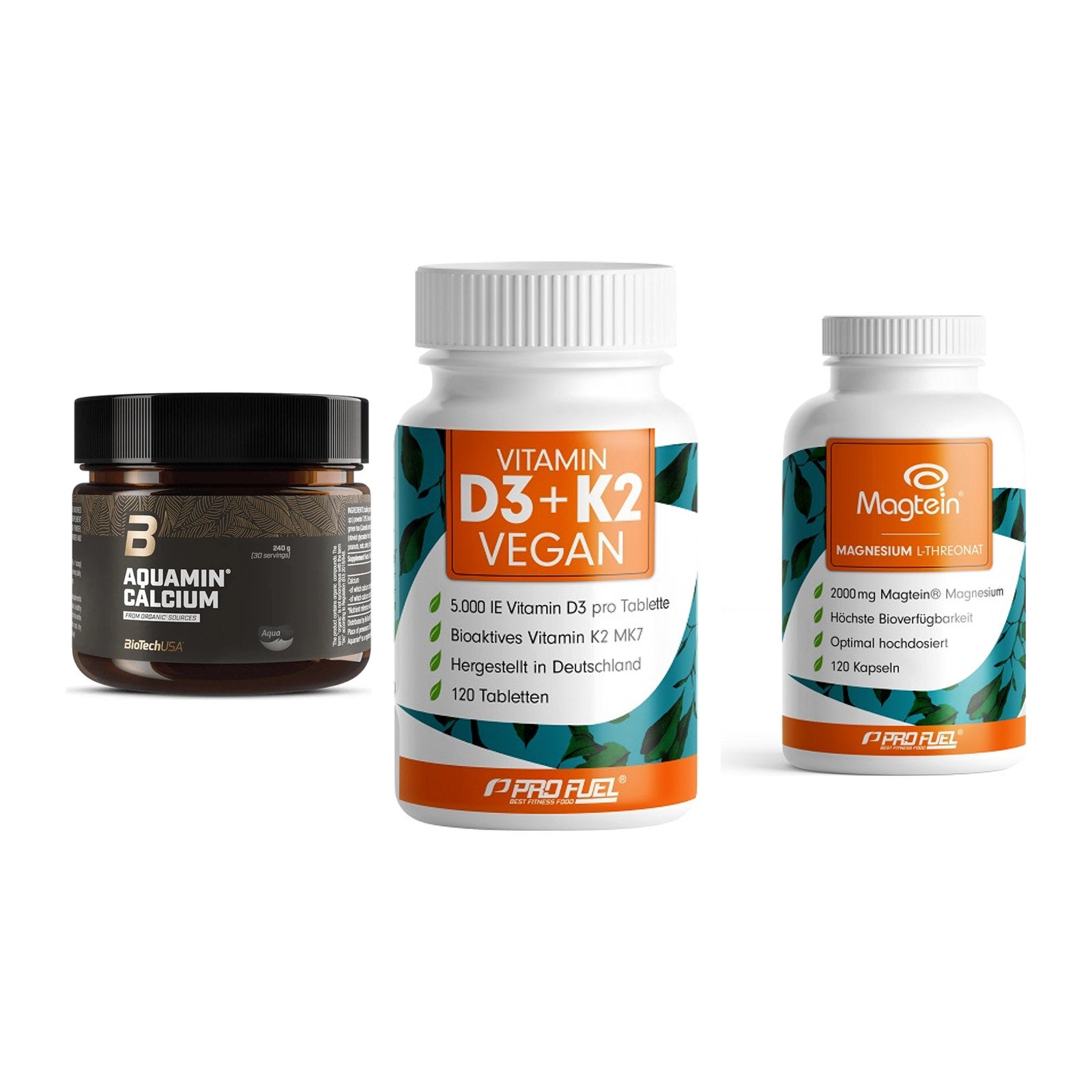 Calcium, Vitamin D & Magnesium: BioTech Aquamin Calcium + 2 weitere – alle enthaltenen Artikel