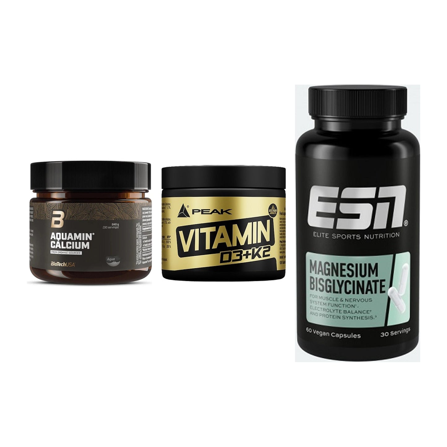 Calcium, Vitamin D & Magnesium: BioTech Aquamin Calcium + 2 weitere – alle enthaltenen Artikel
