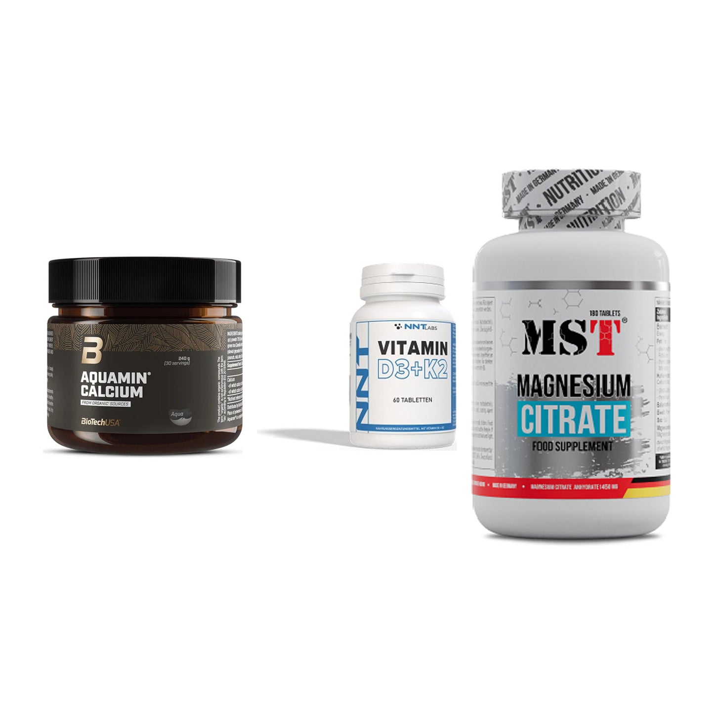 Calcium, Vitamin D & Magnesium: BioTech Aquamin Calcium + 2 weitere – alle enthaltenen Artikel