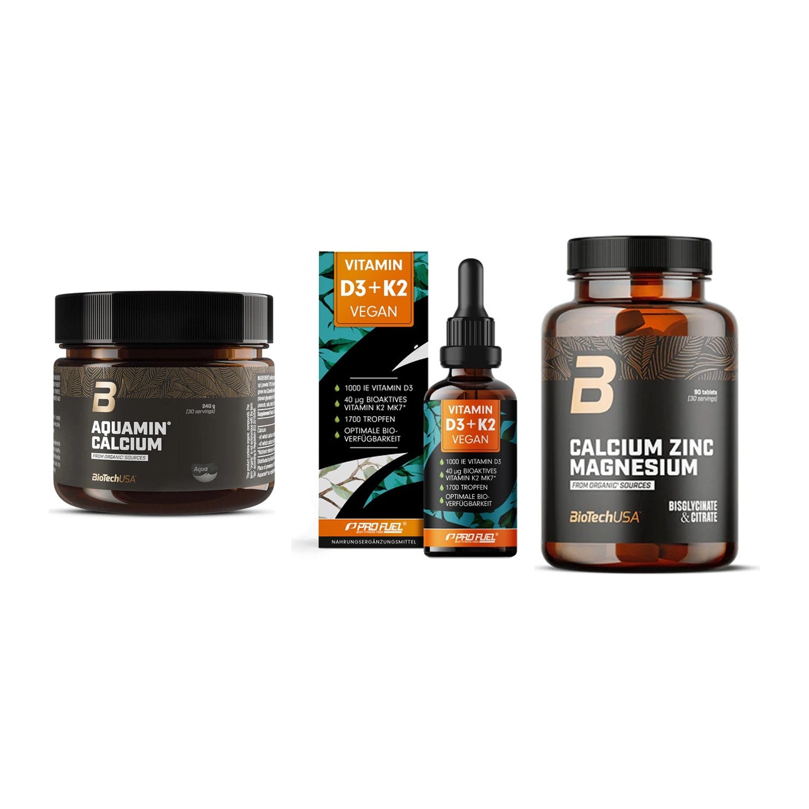 Calcium, Vitamin D & Magnesium: BioTech Aquamin Calcium + 2 weitere – alle enthaltenen Artikel