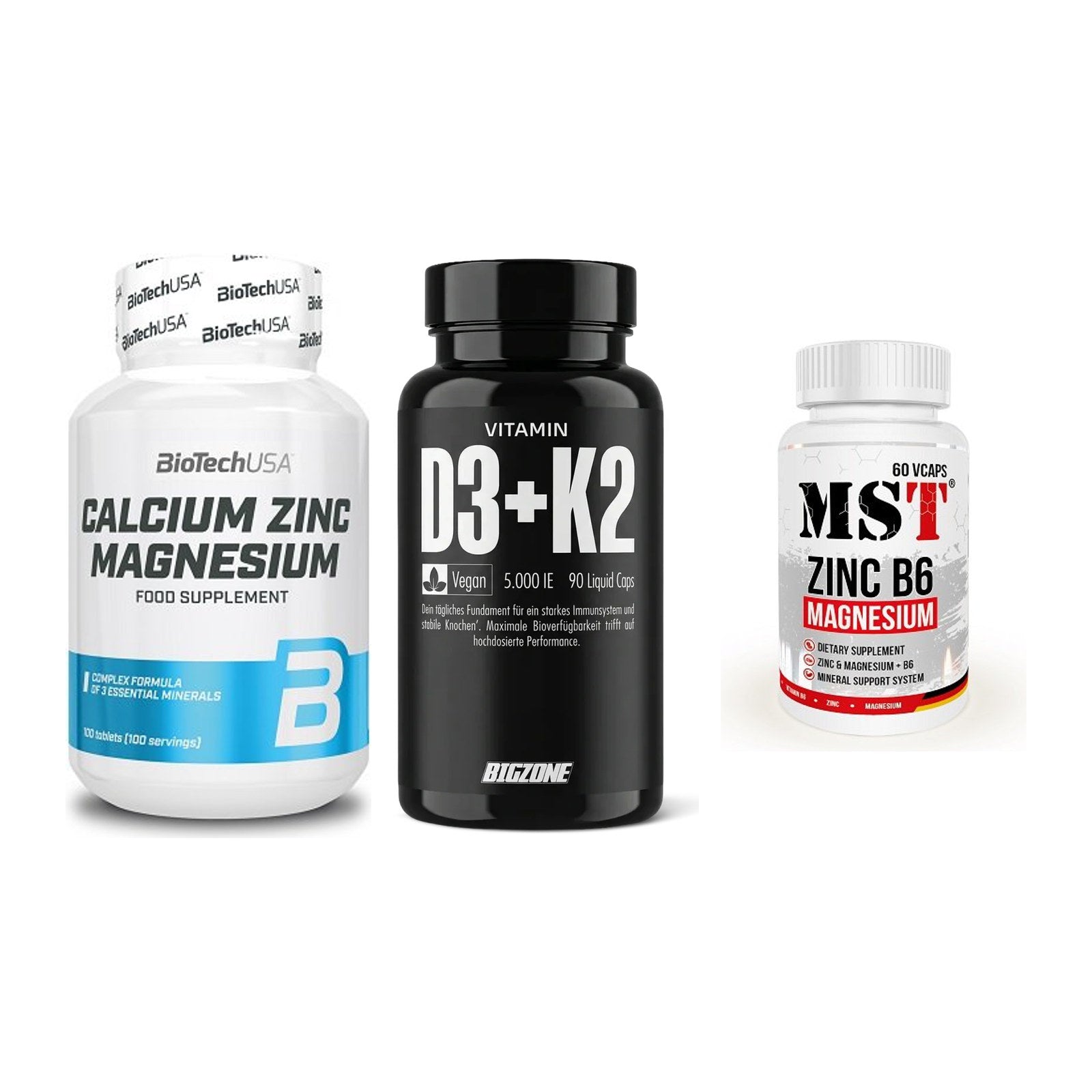 Calcium, Vitamin D & Magnesium: BioTech Calcium Zinc + 2 weitere – alle enthaltenen Artikel