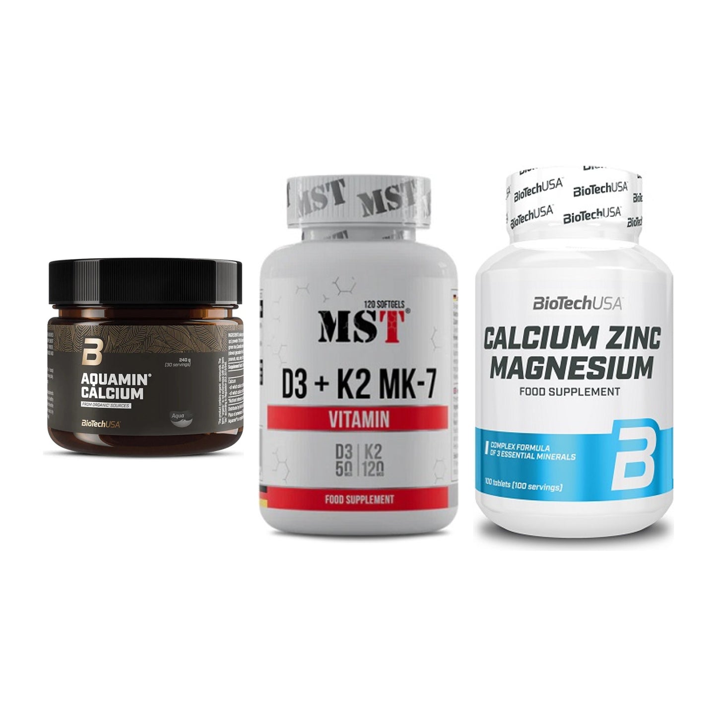 Calcium, Vitamin D & Magnesium: BioTech Aquamin Calcium + 2 weitere – alle enthaltenen Artikel