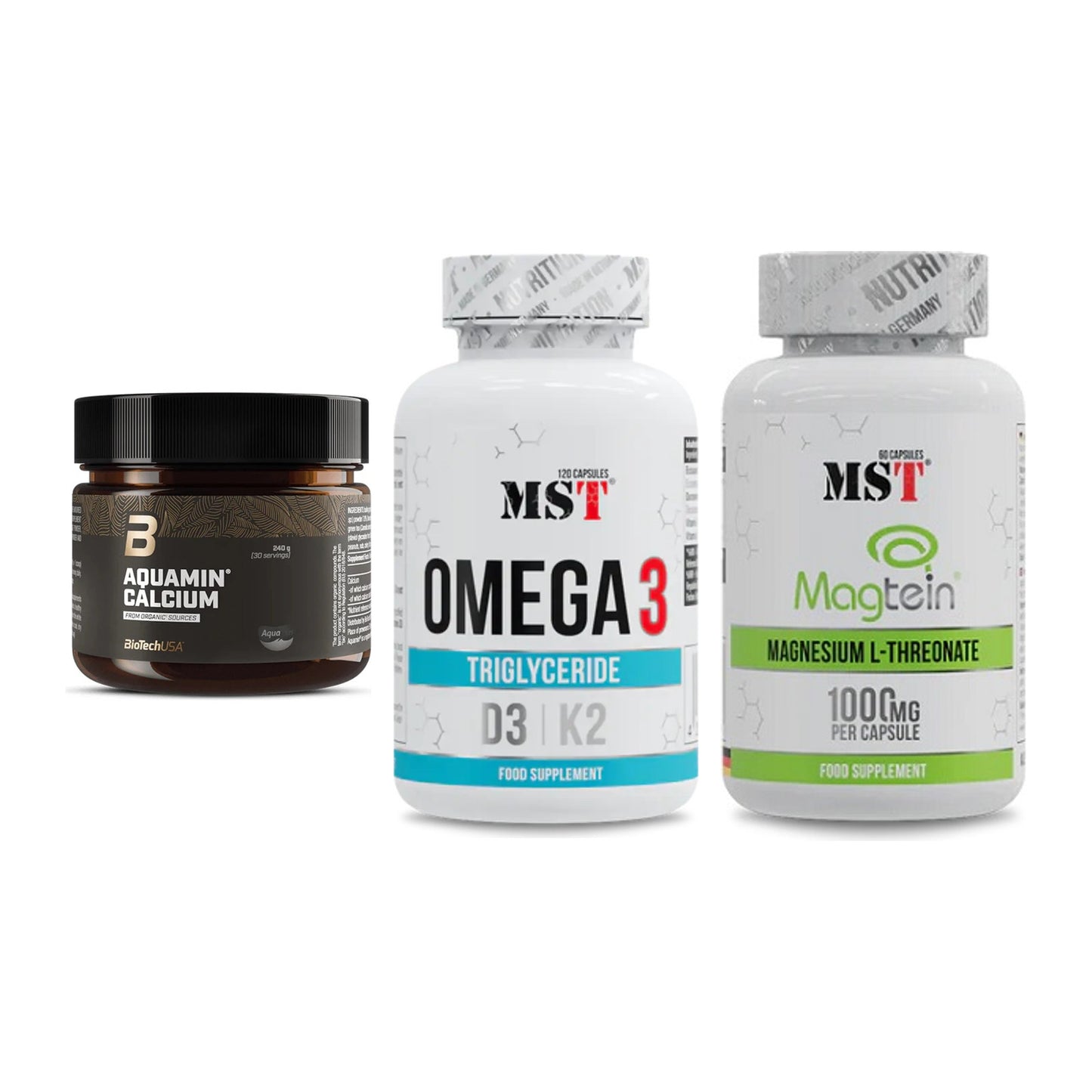 Calcium, Vitamin D & Magnesium: BioTech Aquamin Calcium + 2 weitere – alle enthaltenen Artikel