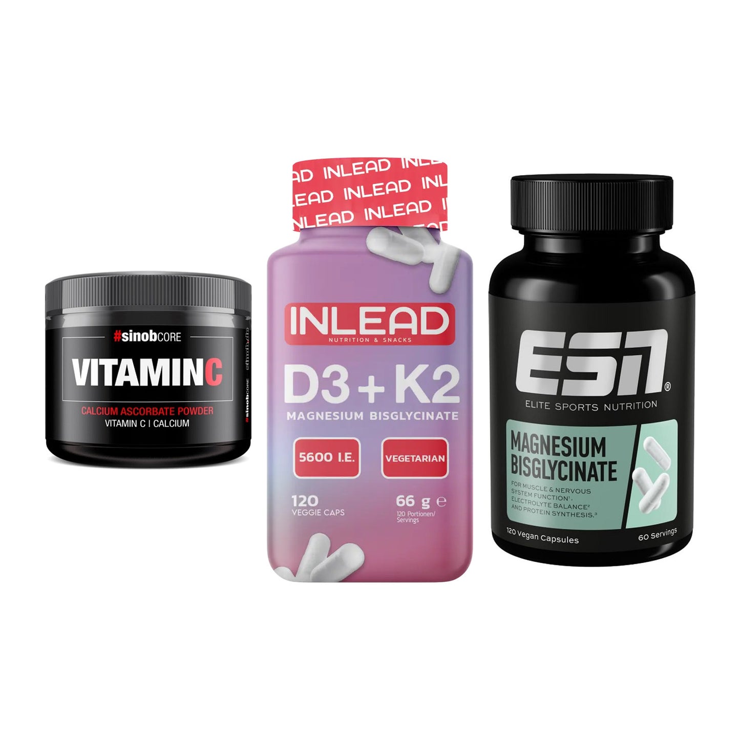 Calcium, Vitamin D & Magnesium: Sinob Vitamin C Calcium + 2 weitere – alle enthaltenen Artikel