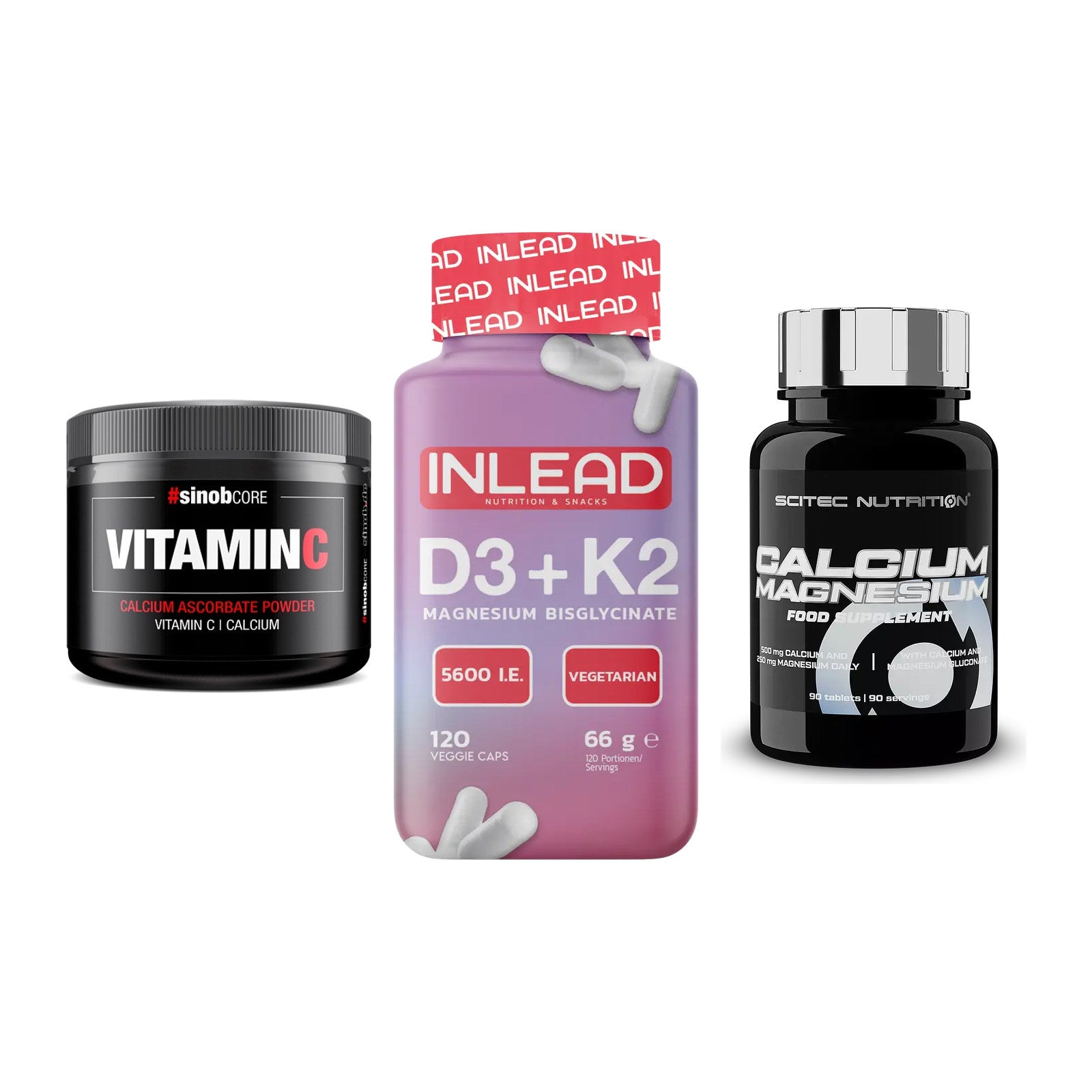 Calcium, Vitamin D & Magnesium: Sinob Vitamin C Calcium + 2 weitere – alle enthaltenen Artikel
