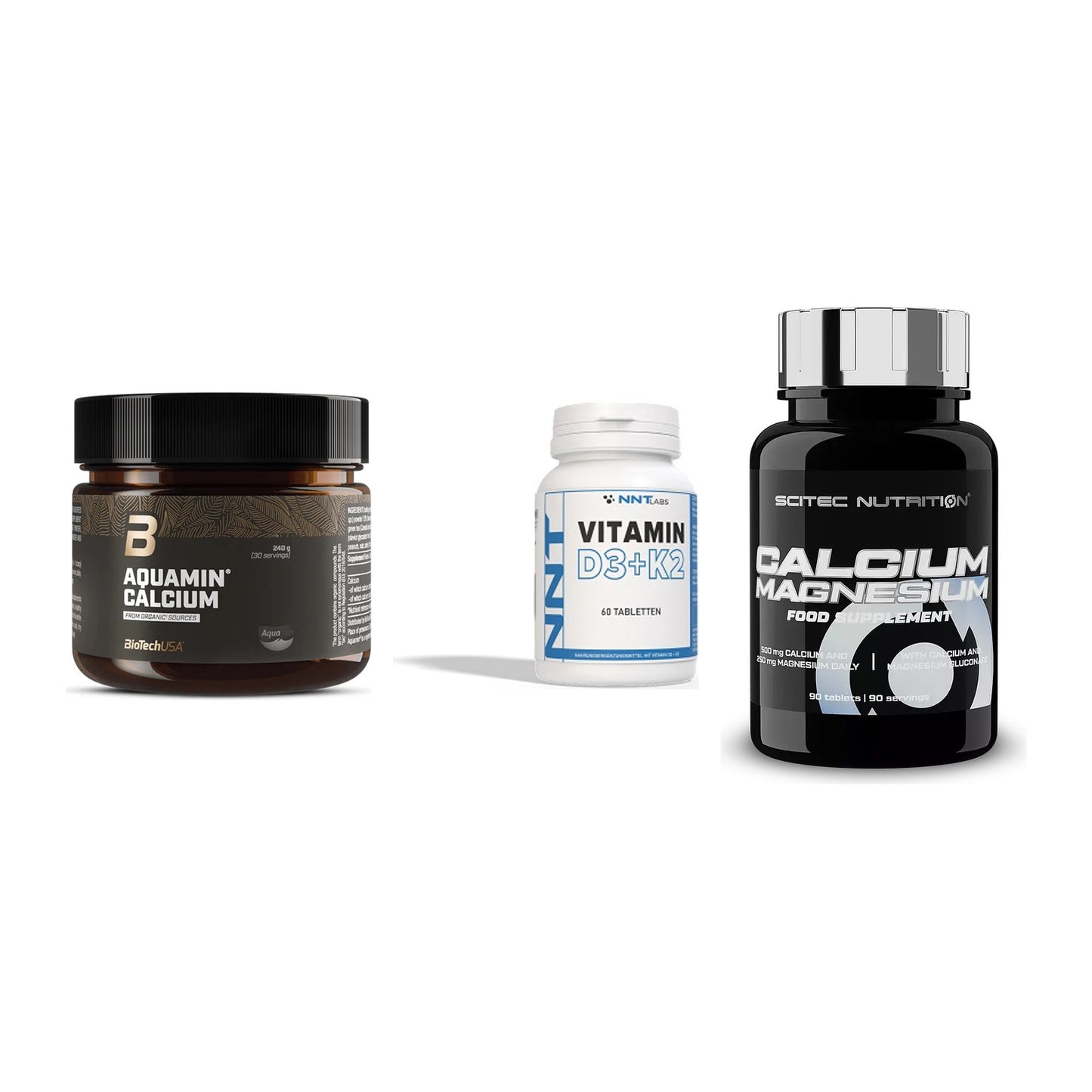 Calcium, Vitamin D & Magnesium: BioTech Aquamin Calcium + 2 weitere – alle enthaltenen Artikel