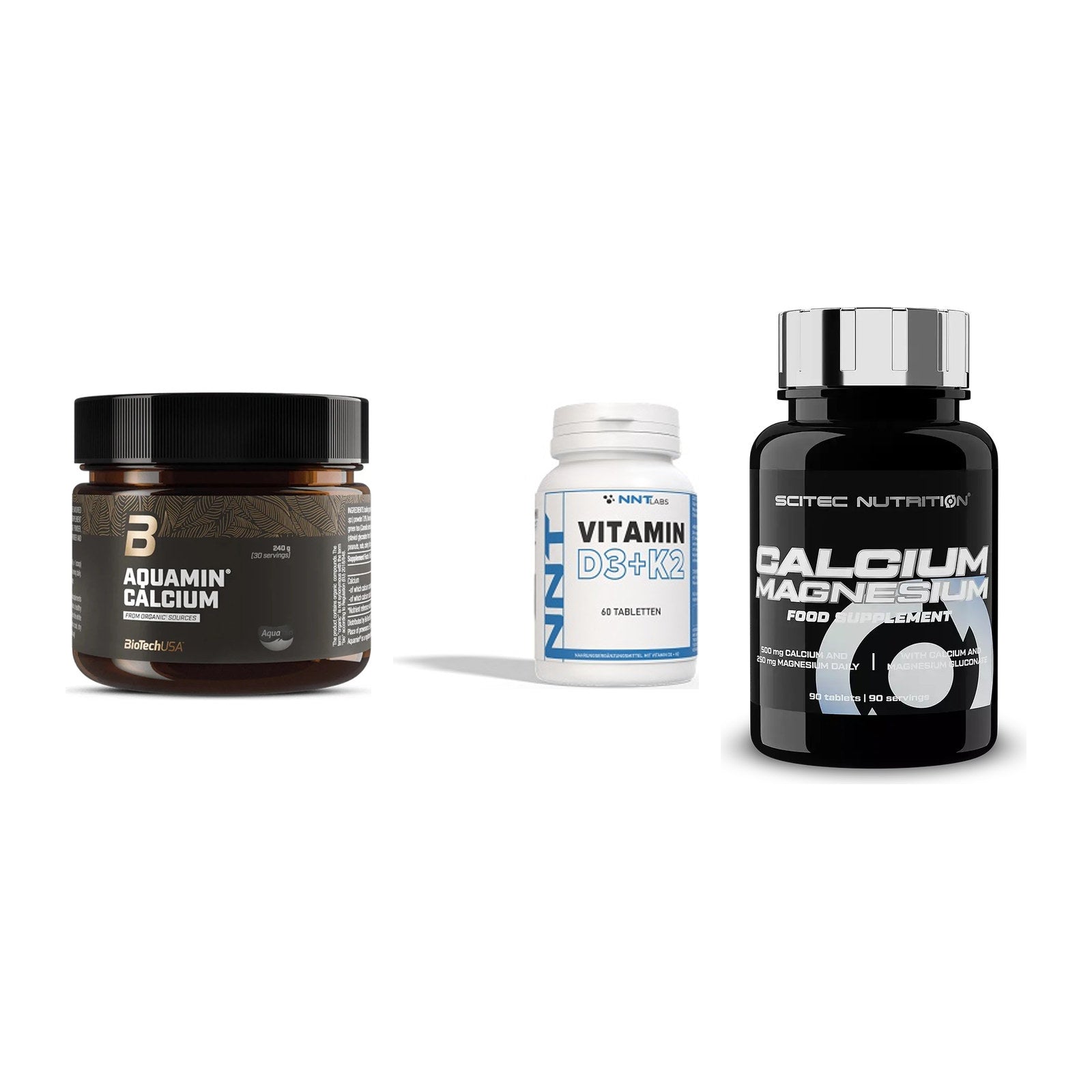 Calcium, Vitamin D & Magnesium: BioTech Aquamin Calcium + 2 weitere – alle enthaltenen Artikel