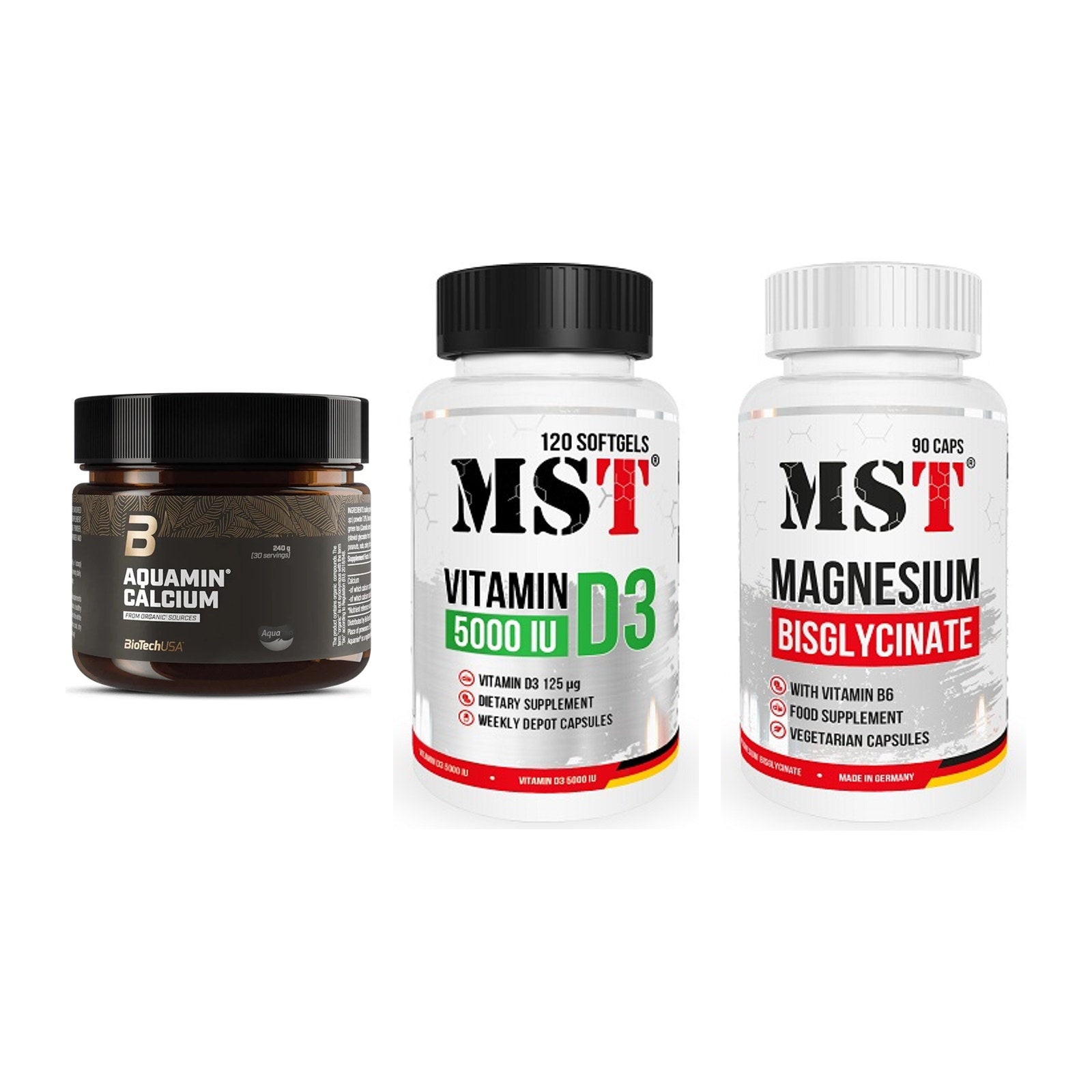 Calcium, Vitamin D & Magnesium: BioTech Aquamin Calcium + 2 weitere – alle enthaltenen Artikel