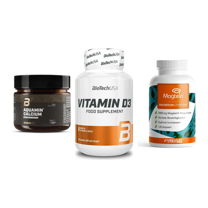 Calcium, Vitamin D & Magnesium: BioTech Aquamin Calcium + 2 weitere – alle enthaltenen Artikel