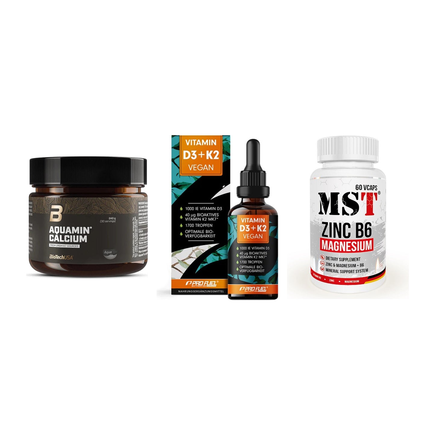 Calcium, Vitamin D & Magnesium: BioTech Aquamin Calcium + 2 weitere – alle enthaltenen Artikel
