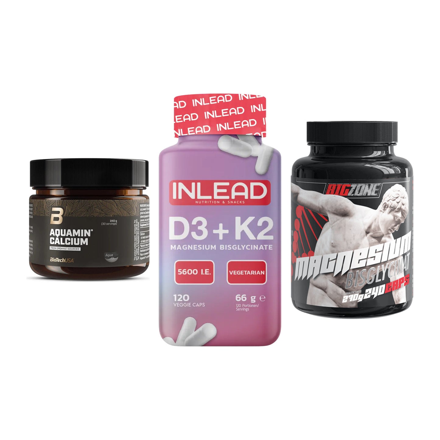 Calcium, Vitamin D & Magnesium: BioTech Aquamin Calcium + 2 weitere – alle enthaltenen Artikel