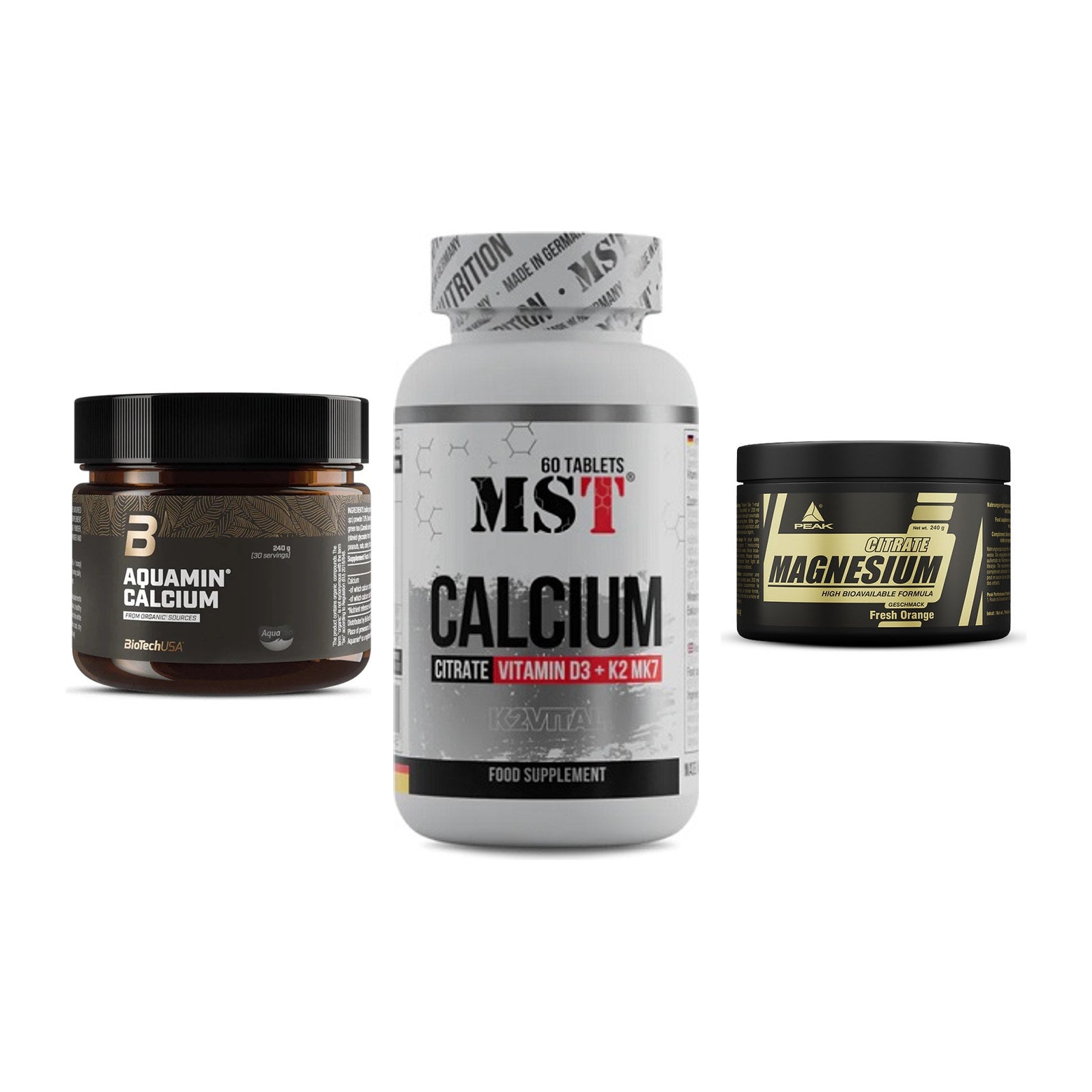 Calcium, Vitamin D & Magnesium: BioTech Aquamin Calcium + 2 weitere – alle enthaltenen Artikel
