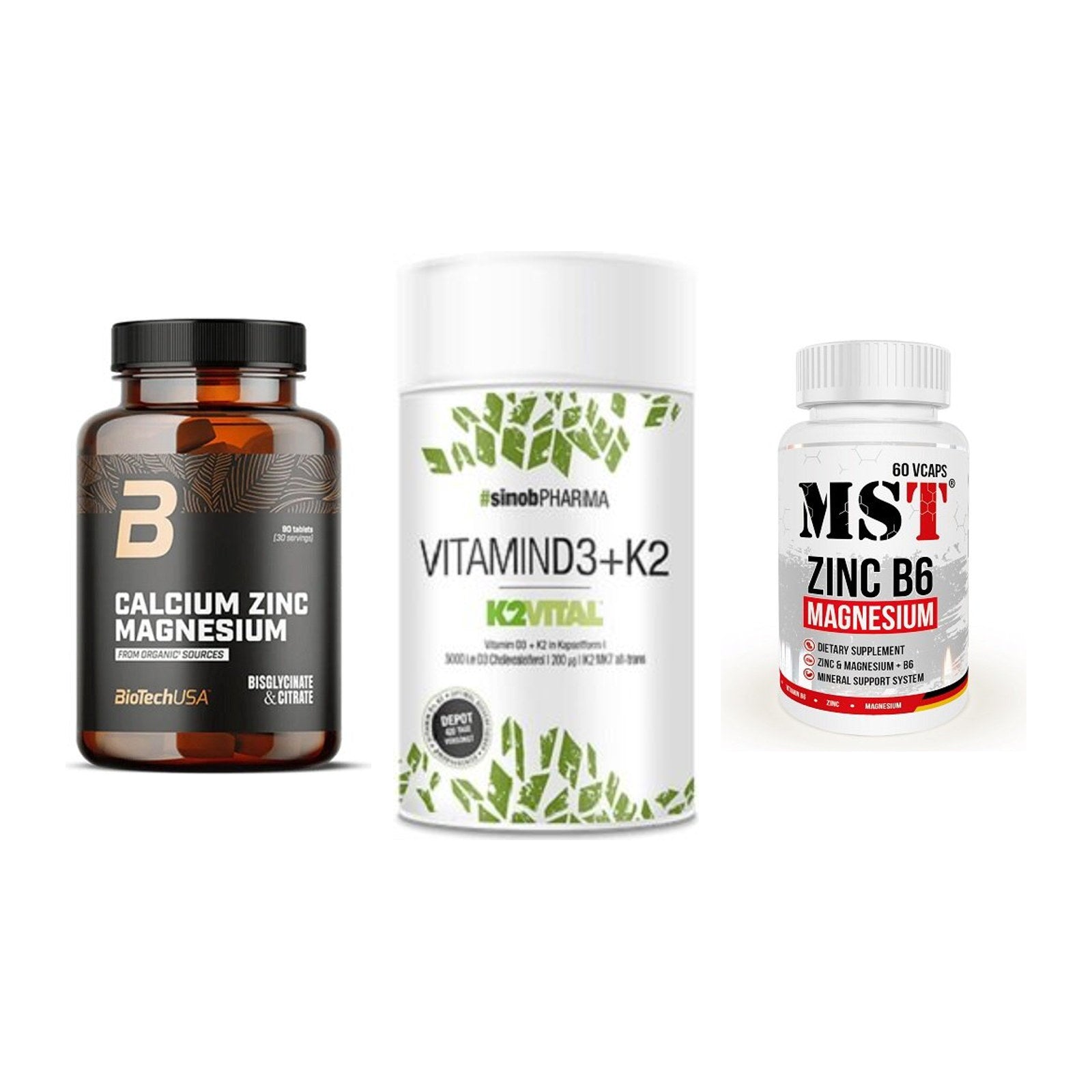 Calcium, Vitamin D & Magnesium: BioTech Calcium Zinc + 2 weitere – alle enthaltenen Artikel