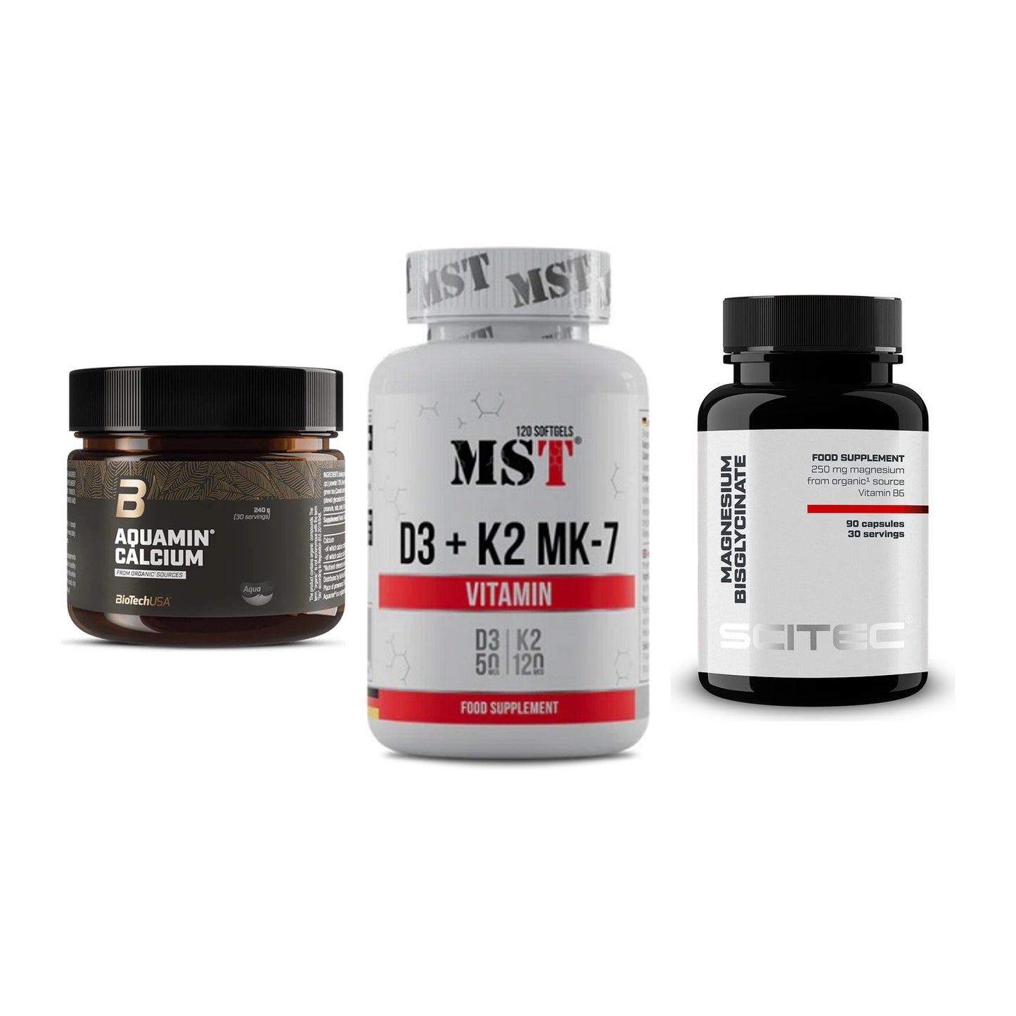 Calcium, Vitamin D & Magnesium: BioTech Aquamin Calcium + 2 weitere – alle enthaltenen Artikel