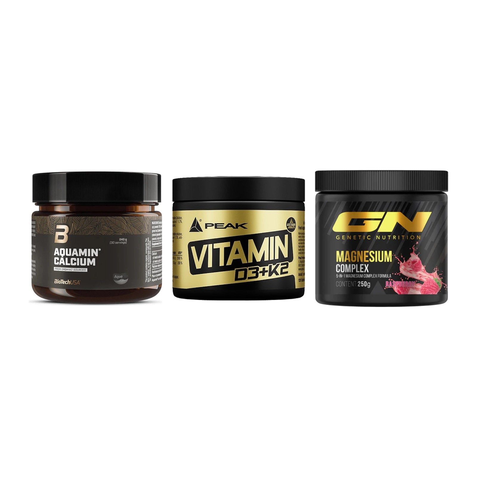 Calcium, Vitamin D & Magnesium: BioTech Aquamin Calcium + 2 weitere – alle enthaltenen Artikel